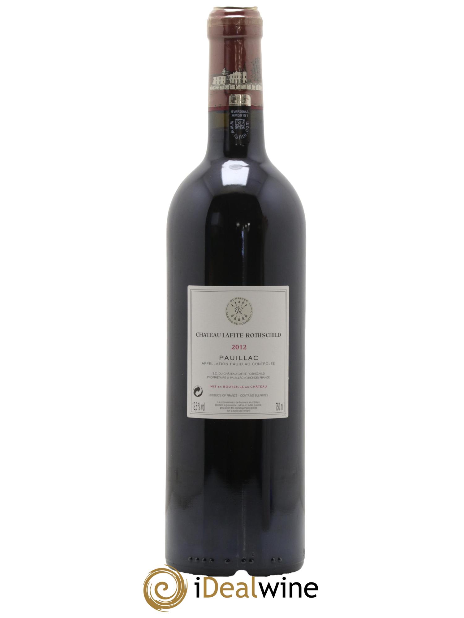 Château Lafite Rothschild 1er Grand Cru Classé 2012 - Lot de 1 bouteille - 1