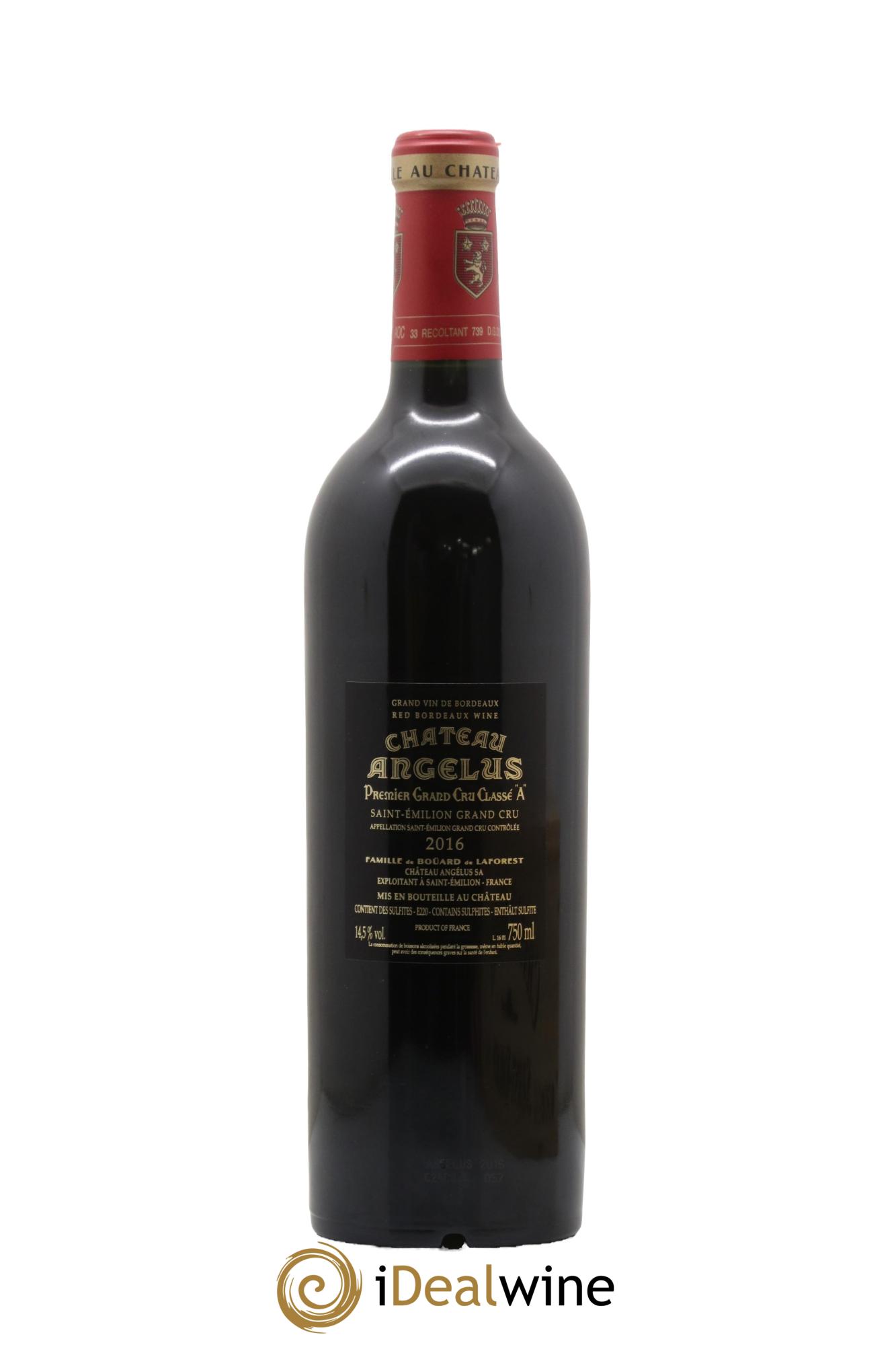Château Angélus 1er Grand Cru Classé A 2016 - Lot de 1 bouteille - 2