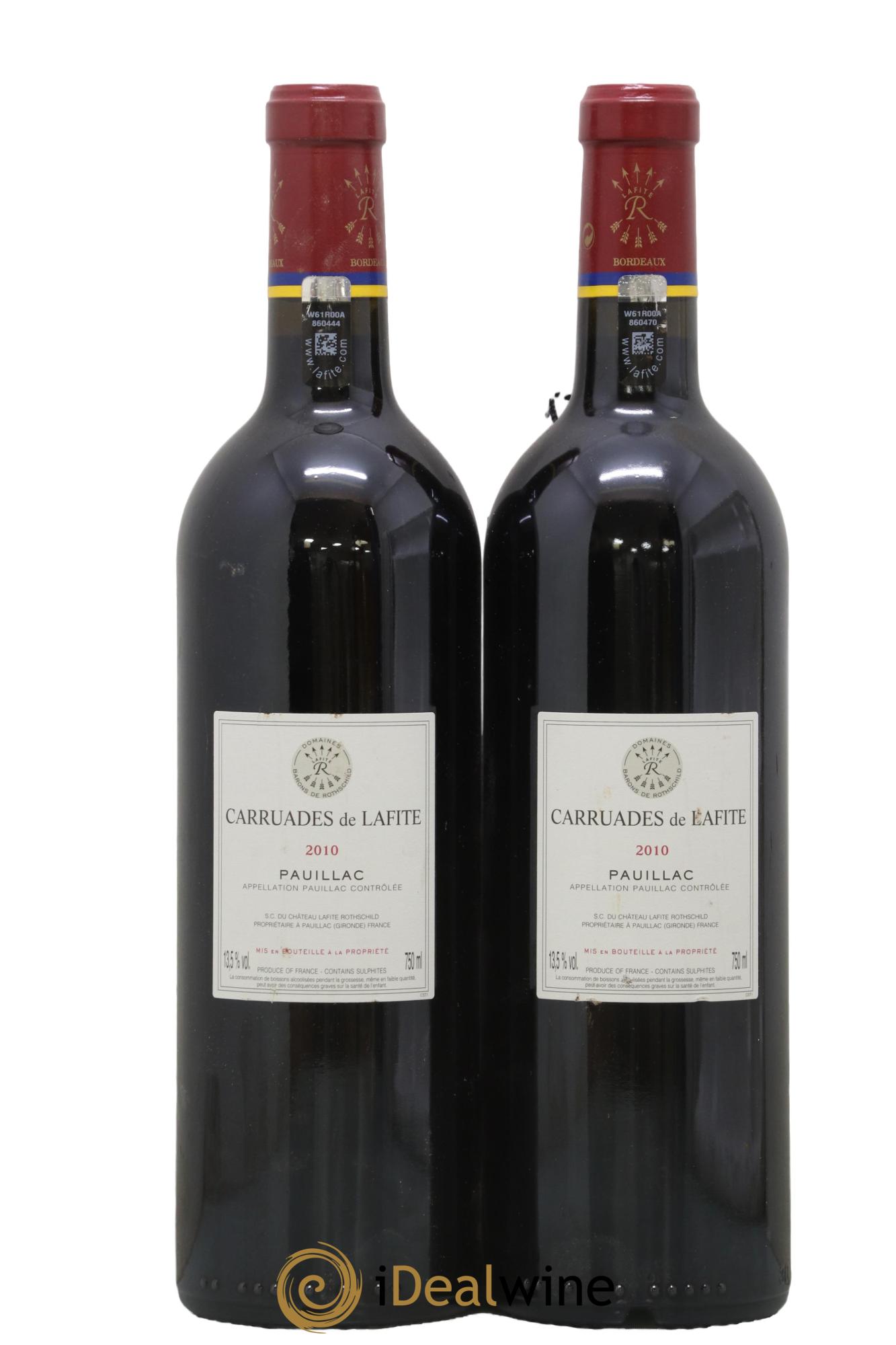 Carruades de Lafite Rothschild Second Vin 2010 - Lot of 2 bottles - 1