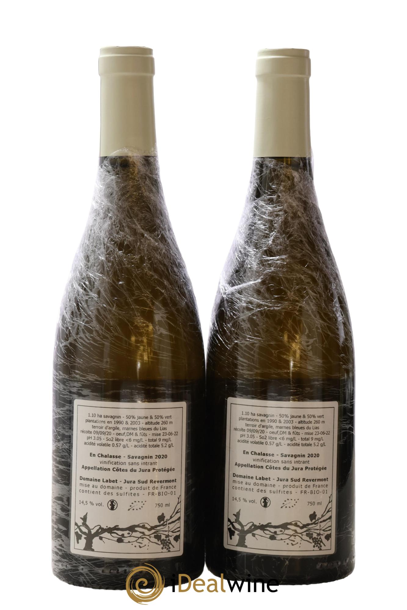 Côtes du Jura Fleur de Savagnin Romain - Julien  - Charline Labet 2020 - Lot de 2 bouteilles - 1