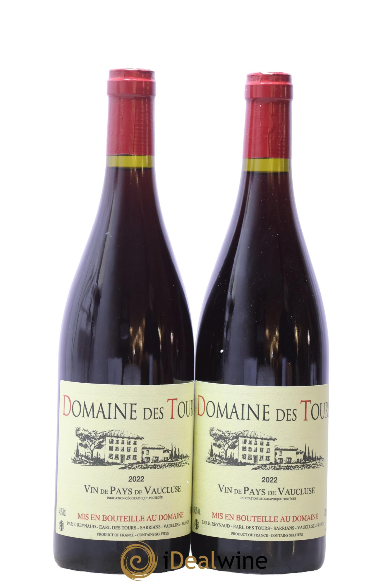 Vaucluse (Vin de Pays de Vaucluse) Domaine des Tours Emmanuel Reynaud 2022 - Lot of 2 bottles - 0