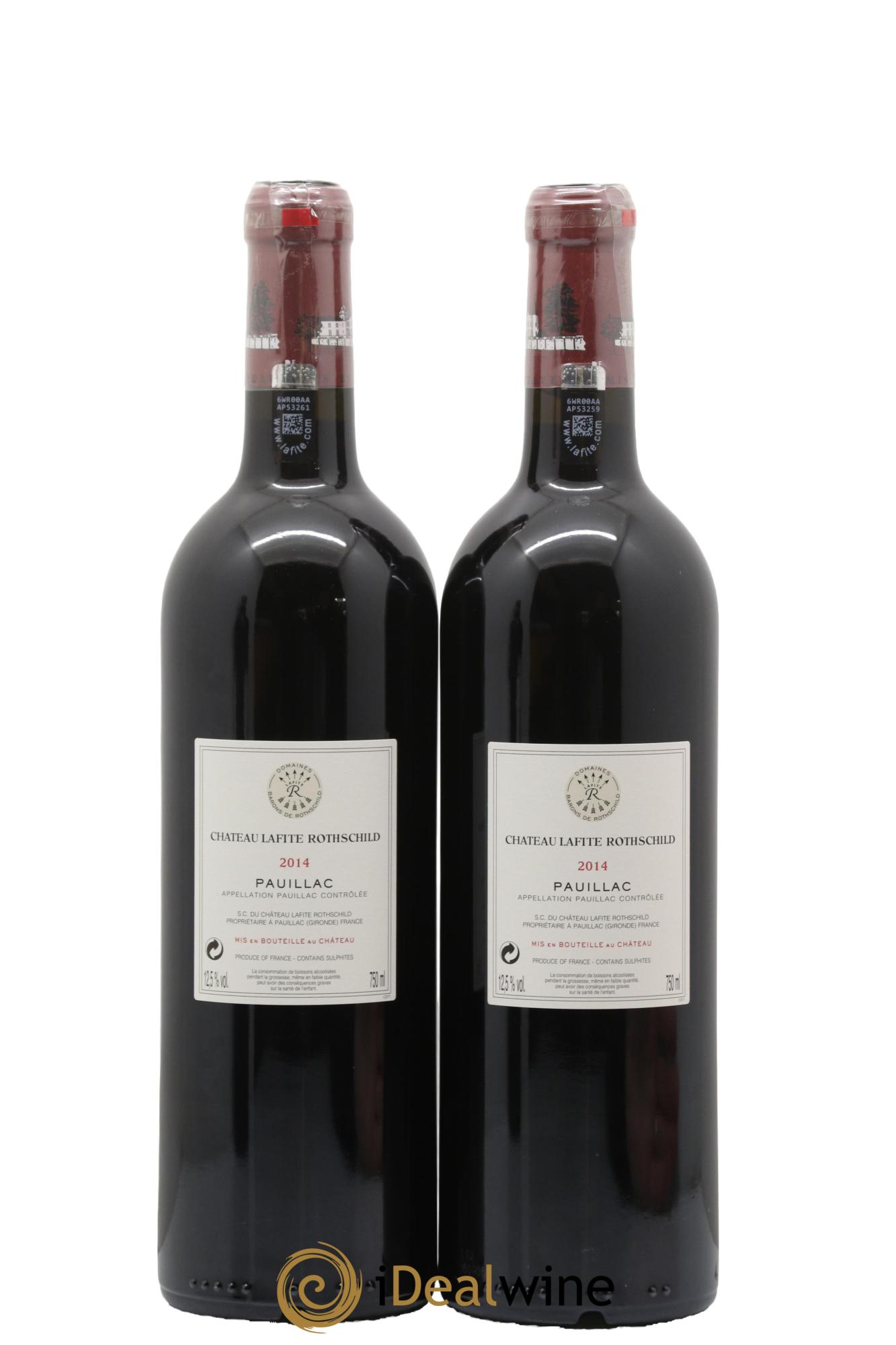 Château Lafite Rothschild 1er Grand Cru Classé 2014 - Lot of 2 bottles - 1