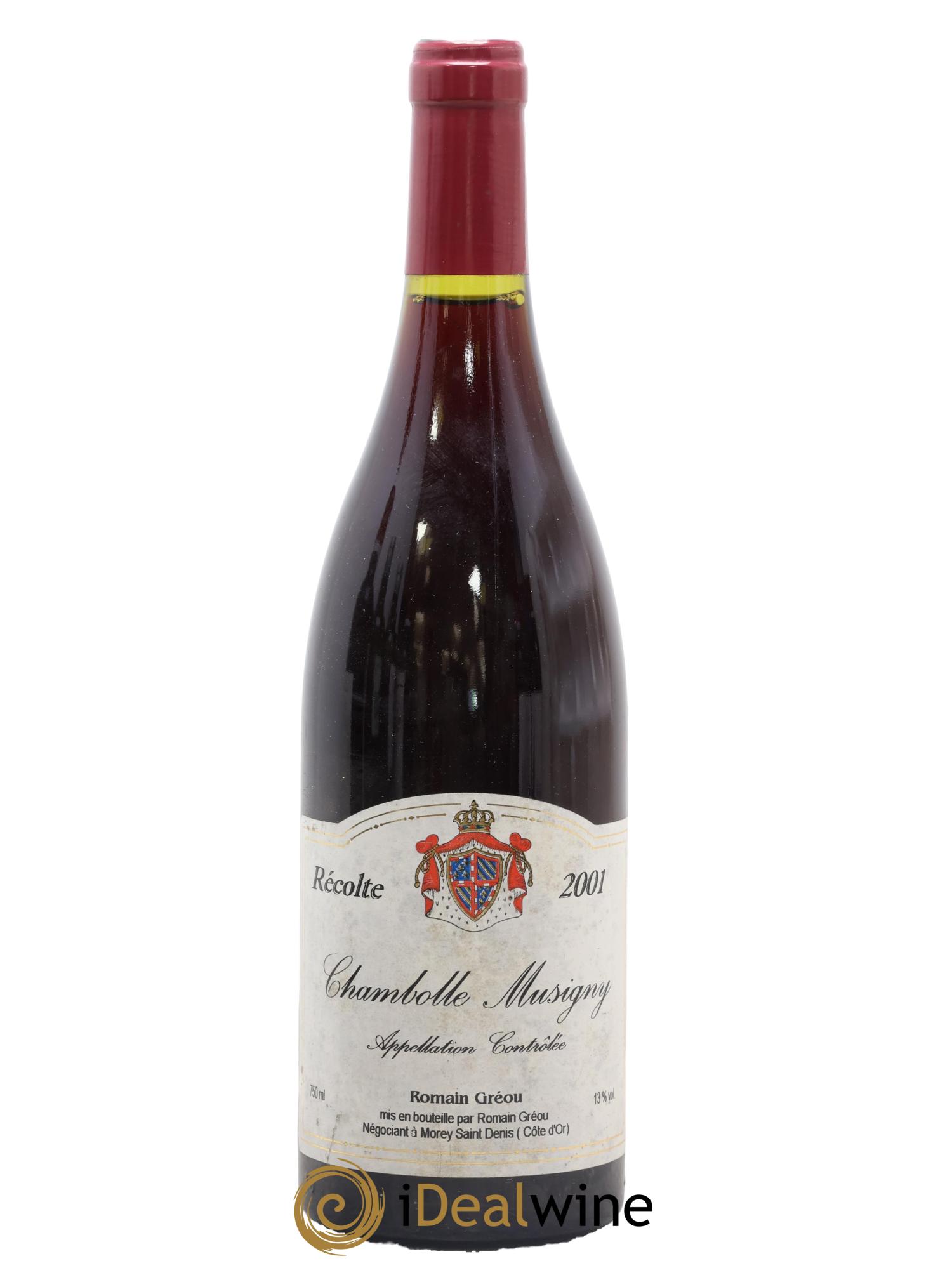 Chambolle-Musigny Domaine Romain Greou 2001 - Lot de 1 bouteille - 0