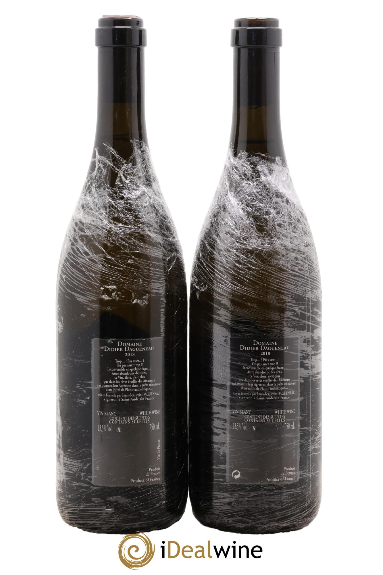 Vin de France (anciennement Pouilly-Fumé) Silex Dagueneau (Domaine Didier - Louis-Benjamin) 2018 - Lot de 2 bouteilles - 1