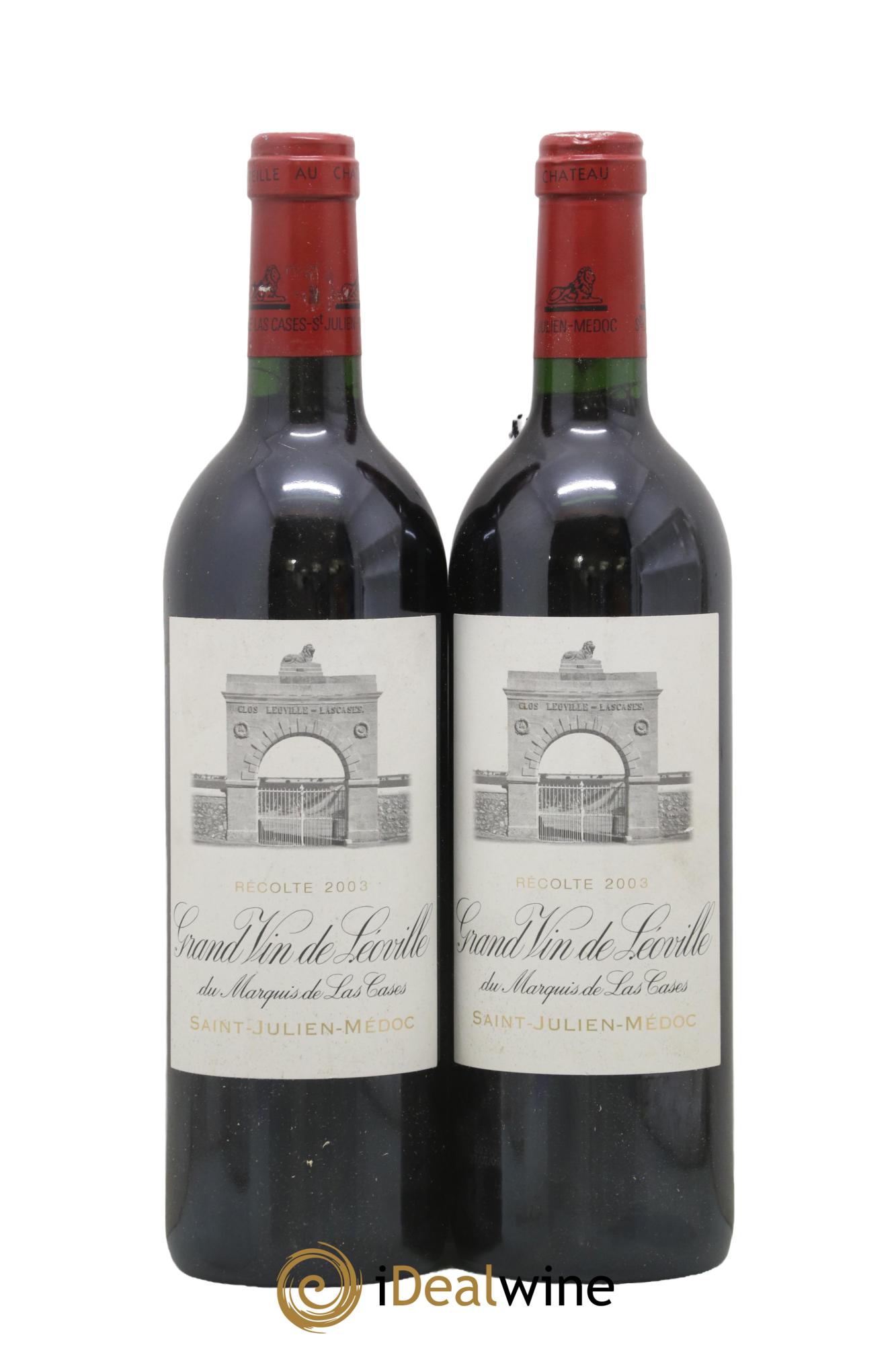 Château Léoville Las Cases 2ème Grand Cru Classé 2003 - Lot de 2 bouteilles - 0