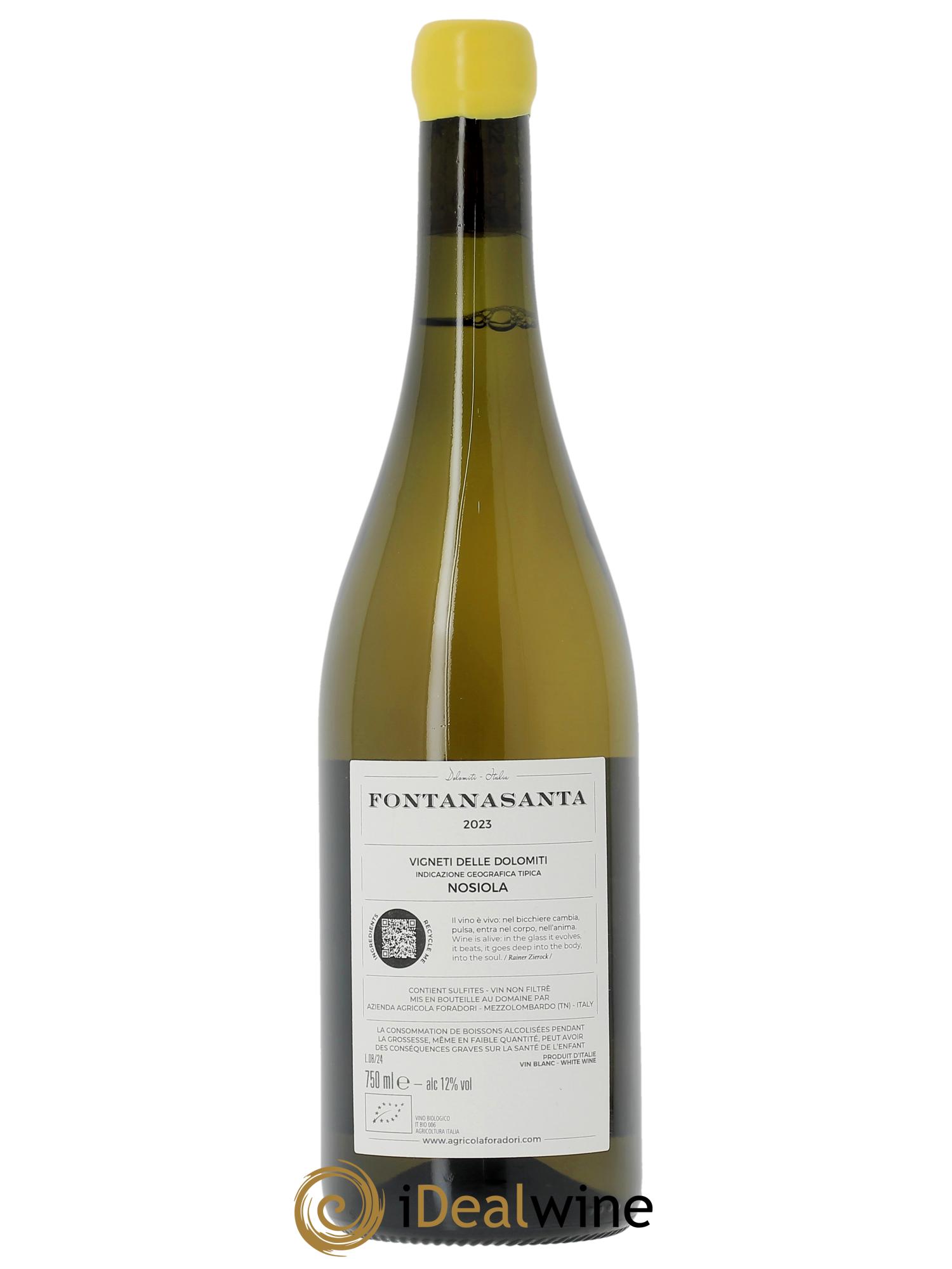 Vigneti delle Dolomiti IGT Fontanasanta Nosiola Elisabetta Foradori  2023 - Lot of 1 bottle - 1