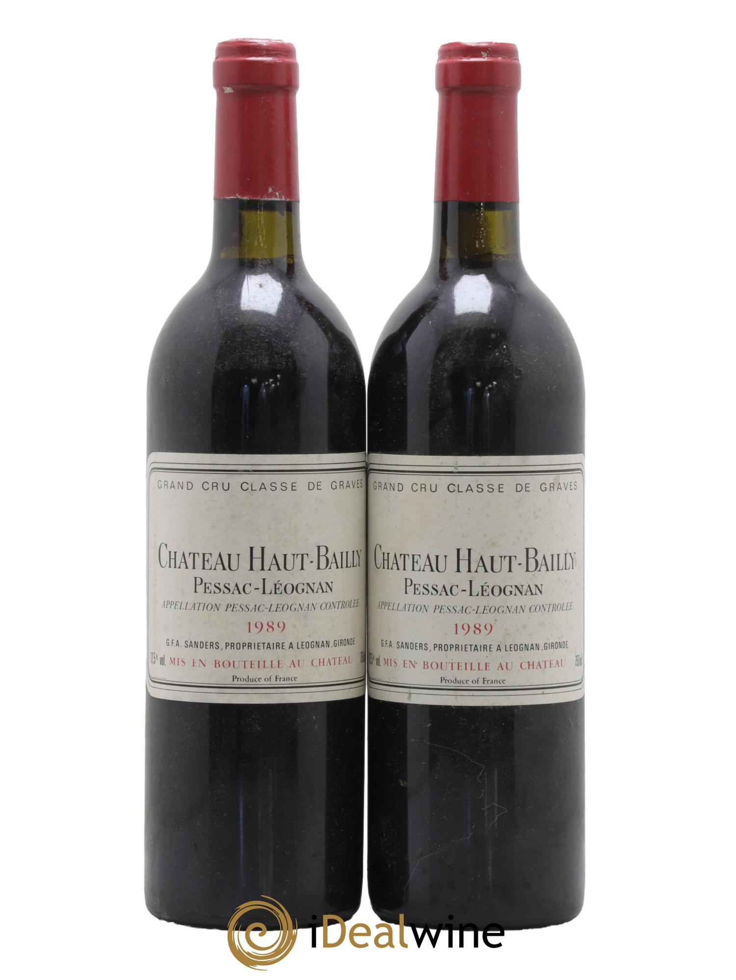 Château Haut-Bailly Cru Classé de Graves 1989 - Lot de 2 bouteilles - 0