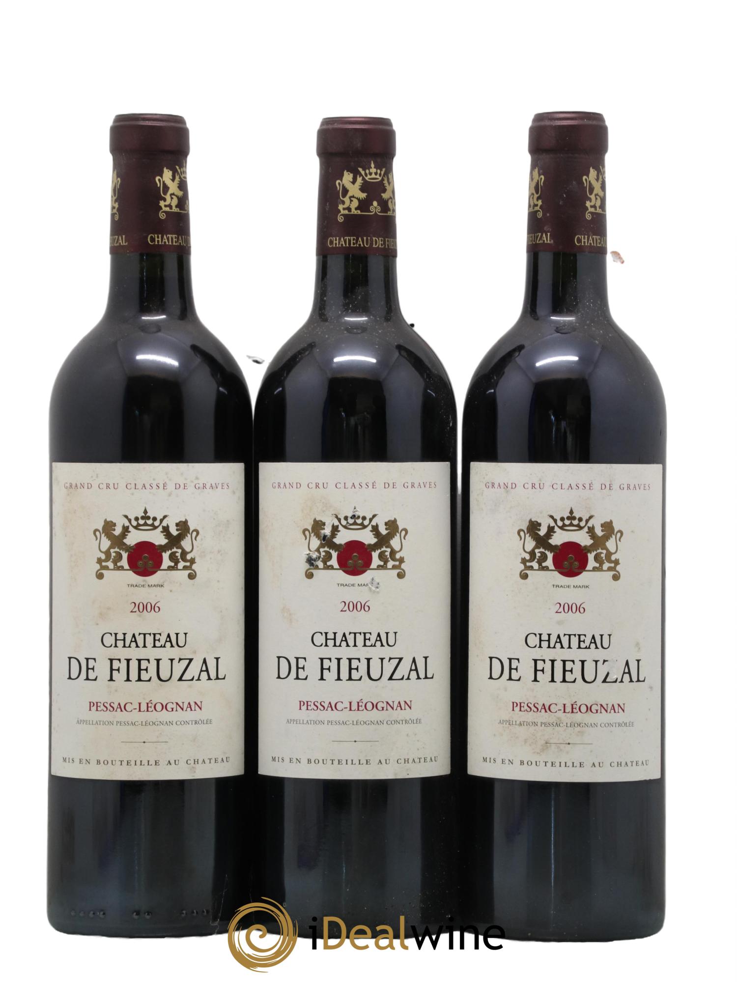 Château de Fieuzal Cru Classé de Graves 2006 - Lot de 3 bouteilles - 0