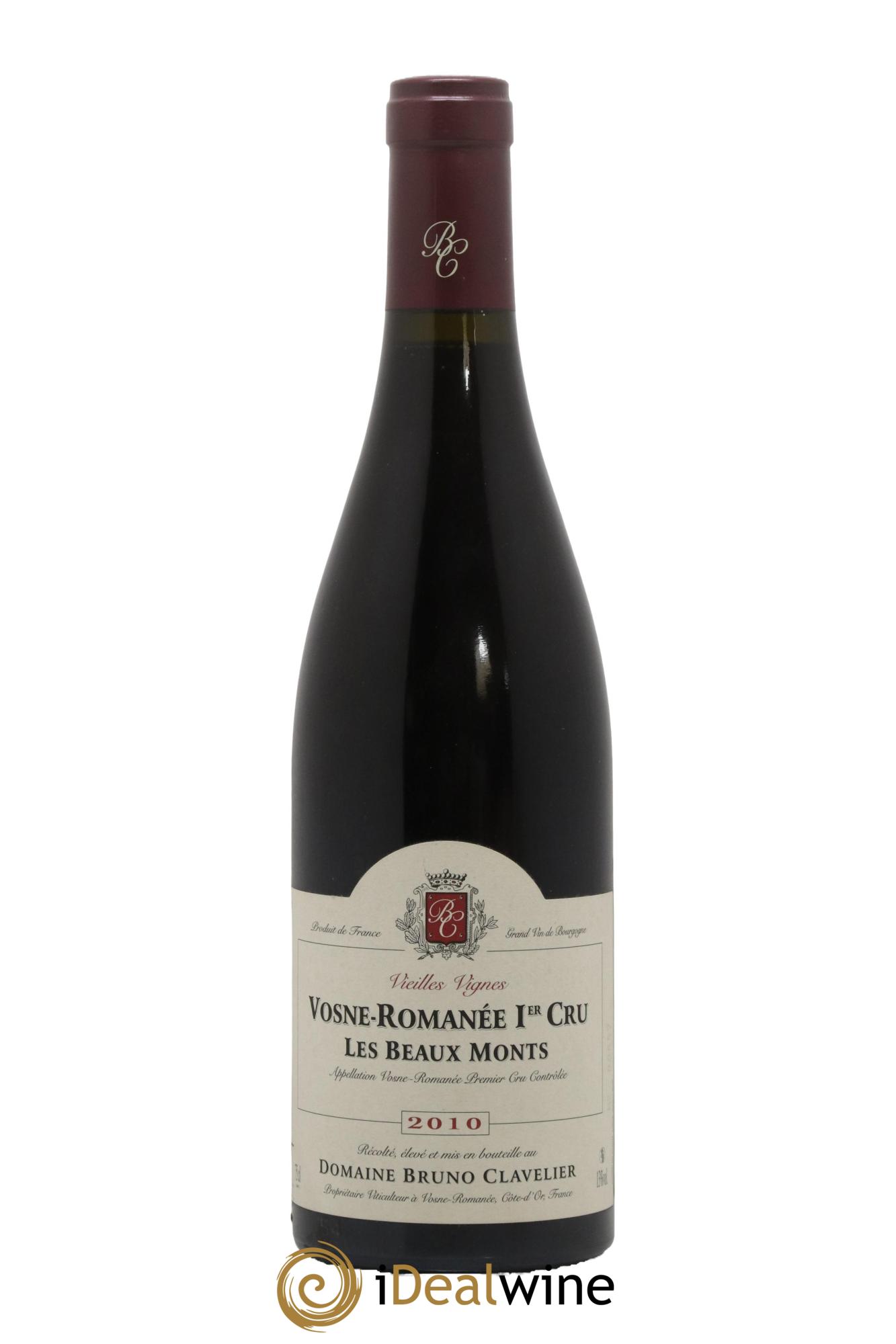 Vosne-Romanée 1er Cru Les Beaux Monts Vieilles vignes Bruno Clavelier 2010 - Lot de 1 bouteille - 0