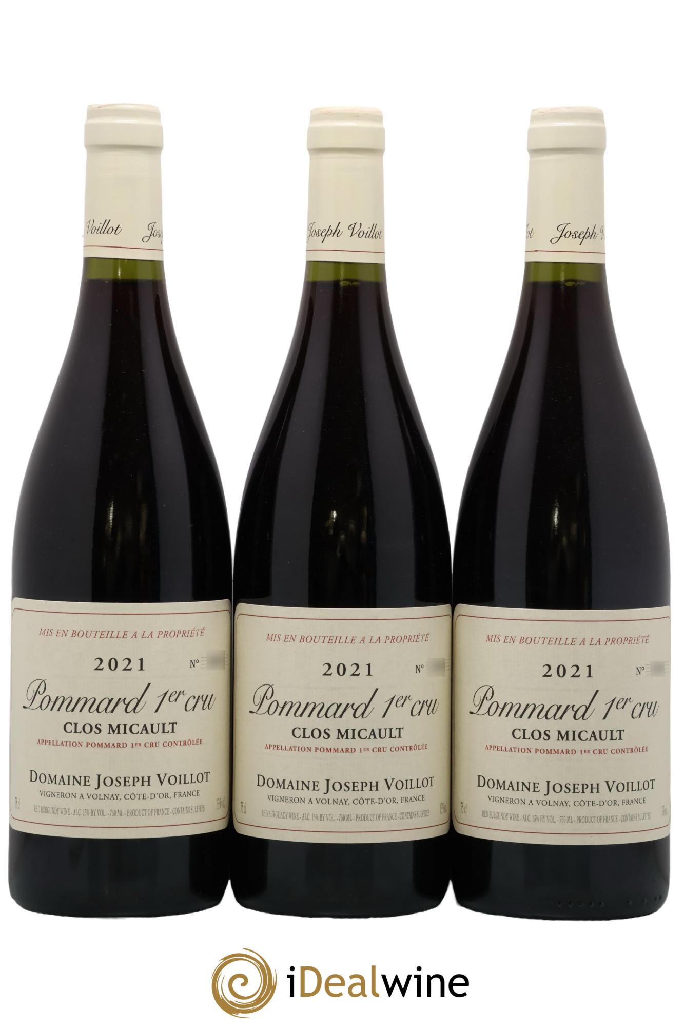 Pommard 1er Cru Clos Micault Domaine Joseph Voillot 2021 - Lot de 3 bouteilles - 0