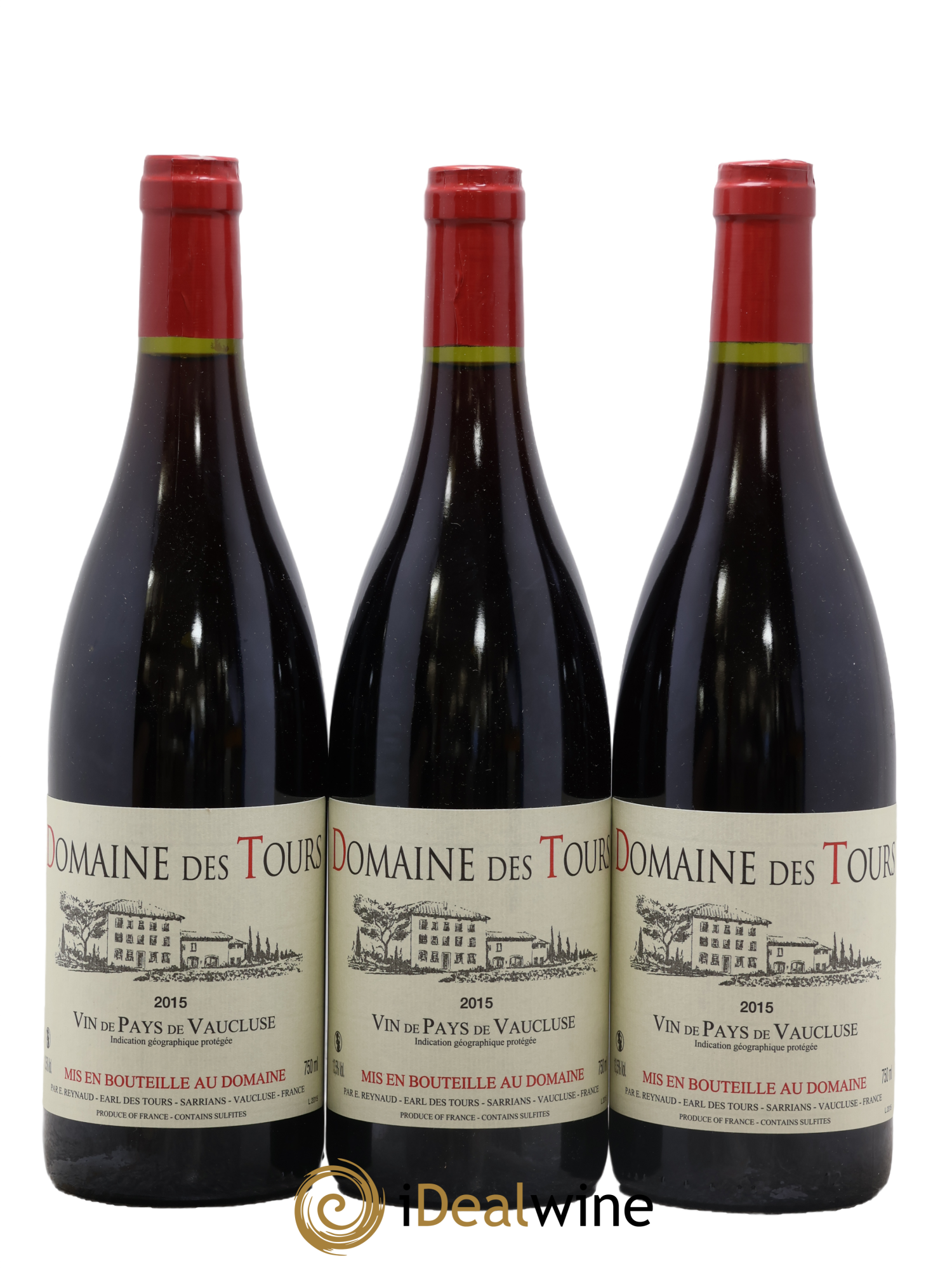 Vaucluse (Vin de Pays de Vaucluse) Domaine des Tours Emmanuel Reynaud 2015 - Lot of 3 bottles - 0