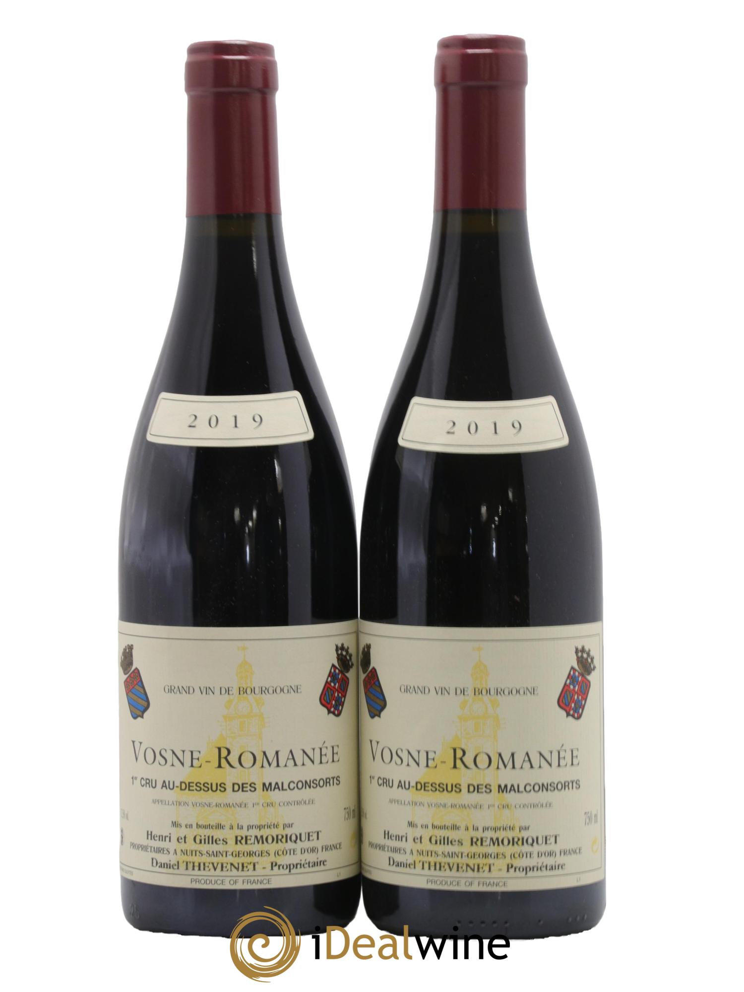 Vosne-Romanée 1er Cru Au Dessus des Malconsorts Gilles Remoriquet 2019 - Lot de 2 bouteilles - 0
