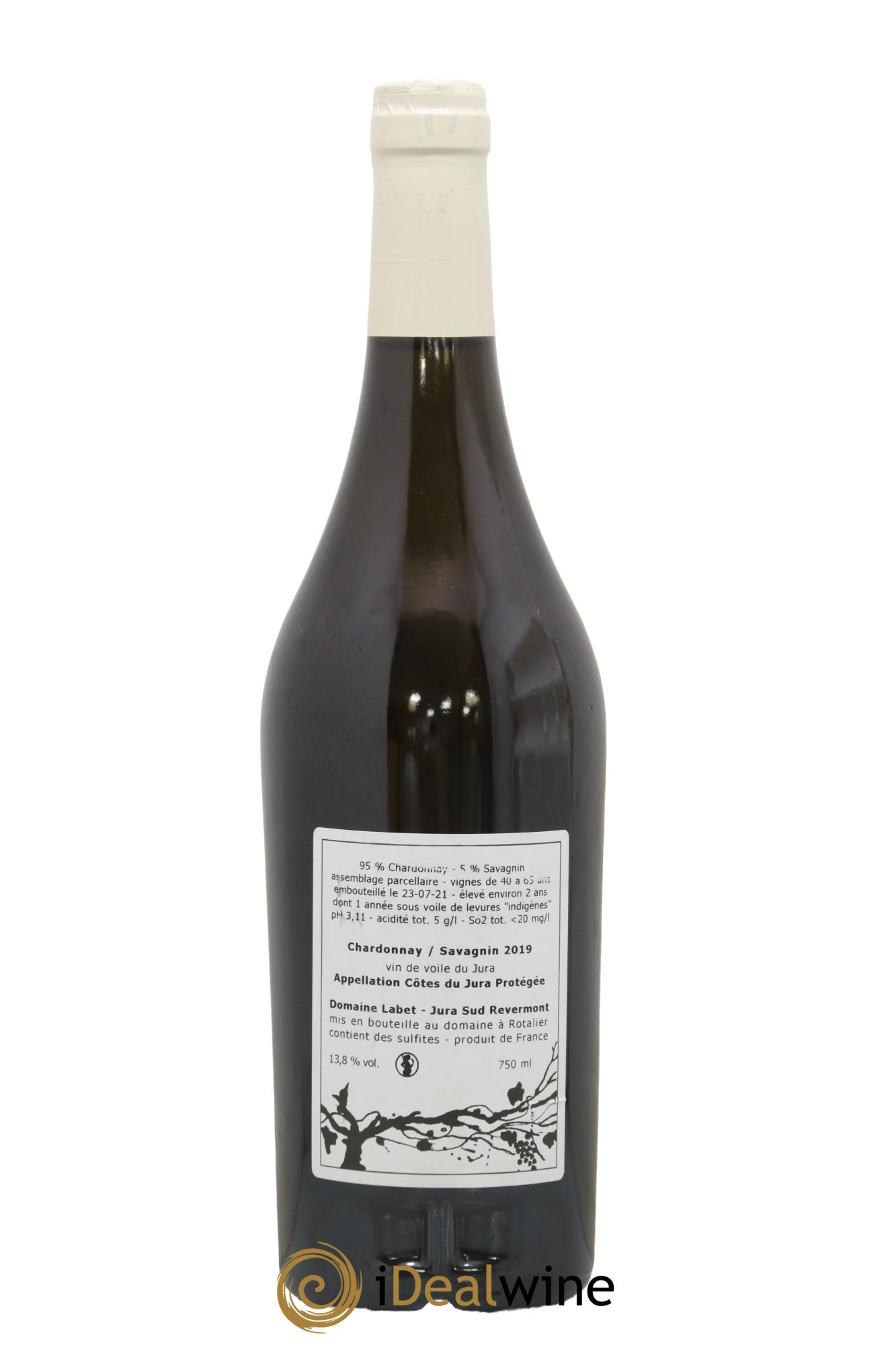 Côtes du Jura Vin de Voile Chardonnay-Savagnin cuvée de garde Romain - Julien  - Charline Labet 2019 - Lot of 1 bottle - 1