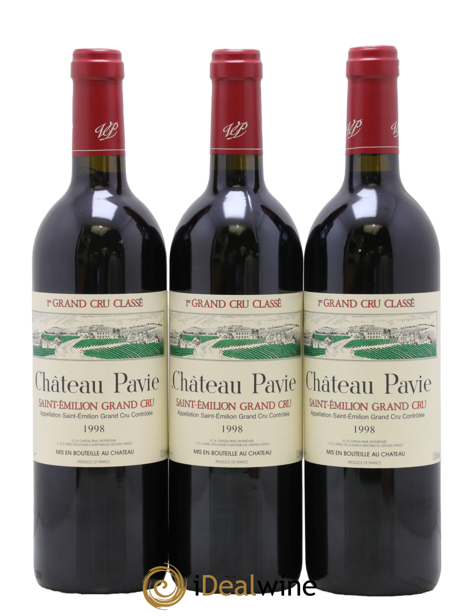 Château Pavie 1er Grand Cru Classé A 1998 - Lot of 12 bottles - 2