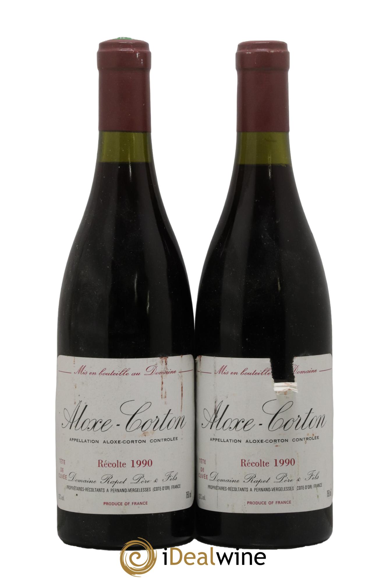 Aloxe-Corton Rapet Père & Fils 1990 - Lotto di 2 bottiglie - 0