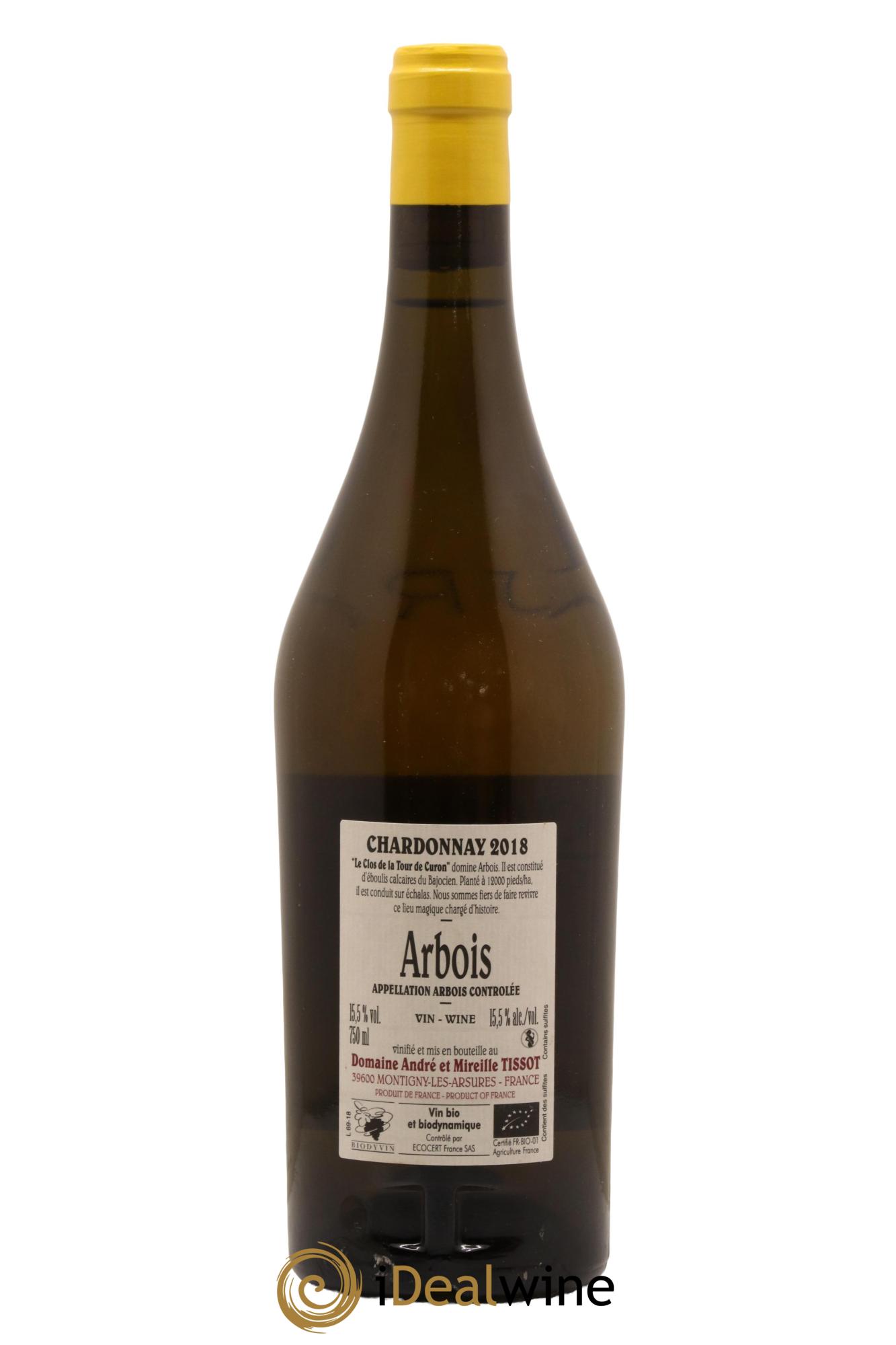 Arbois Chardonnay Le Clos de la Tour de Curon Bénédicte et Stéphane Tissot 2018 - Posten von 1 Flasche - 1