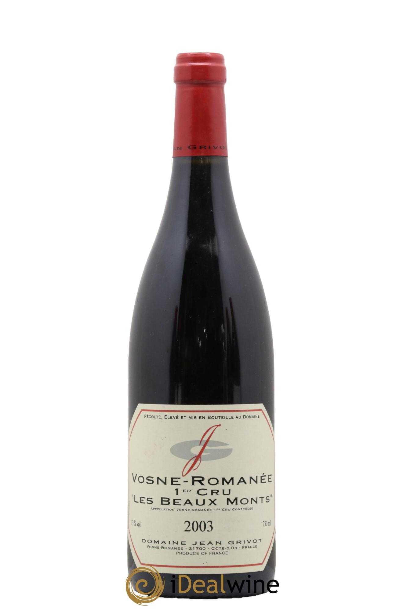 Vosne-Romanée 1er Cru Les Beaux-Monts Jean Grivot 2003 - Lot de 1 bouteille - 0