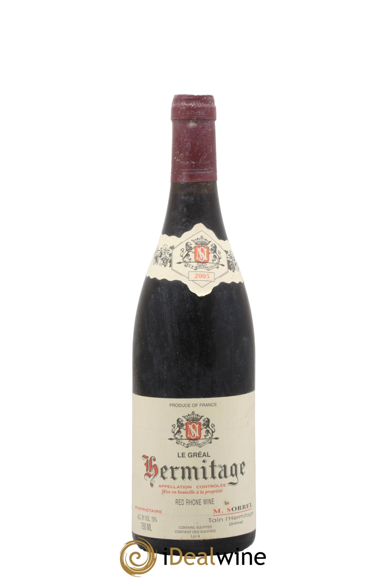 Hermitage Le Gréal Marc Sorrel 2005 - Lot of 1 bottle - 0