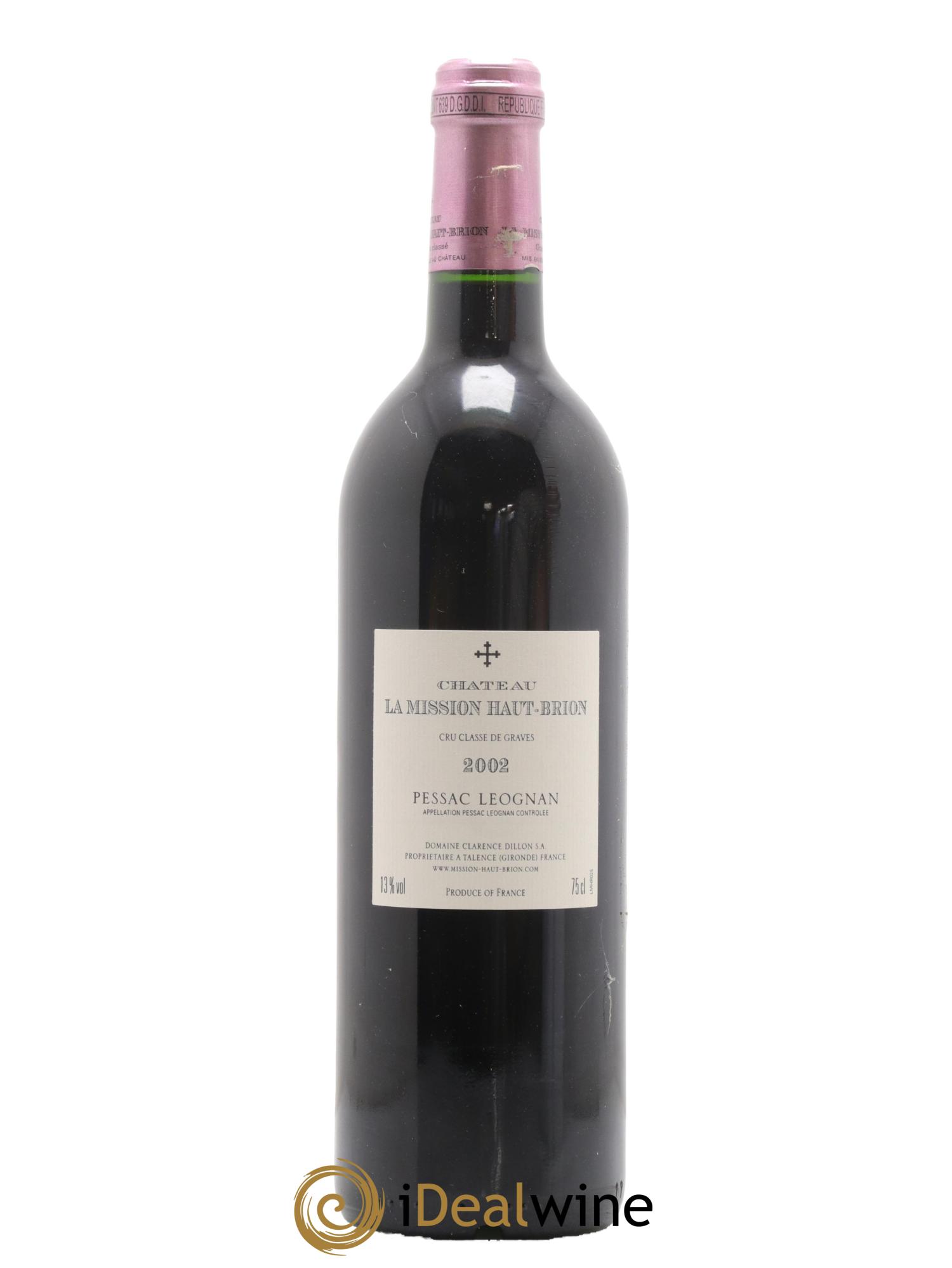 Château la Mission Haut-Brion Cru Classé de Graves 2002 - Lot de 1 bouteille - 1