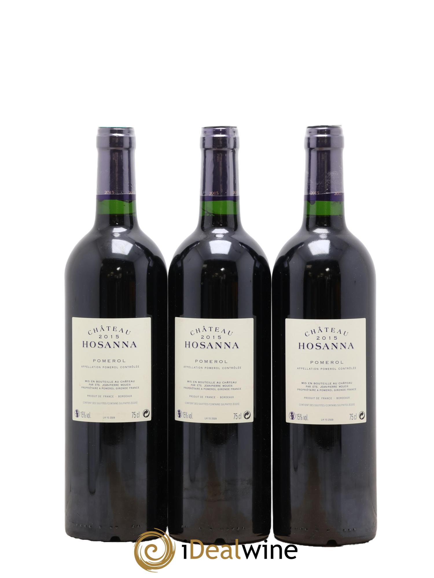 Château Hosanna 2015 - Lotto di 3 bottiglie - 1