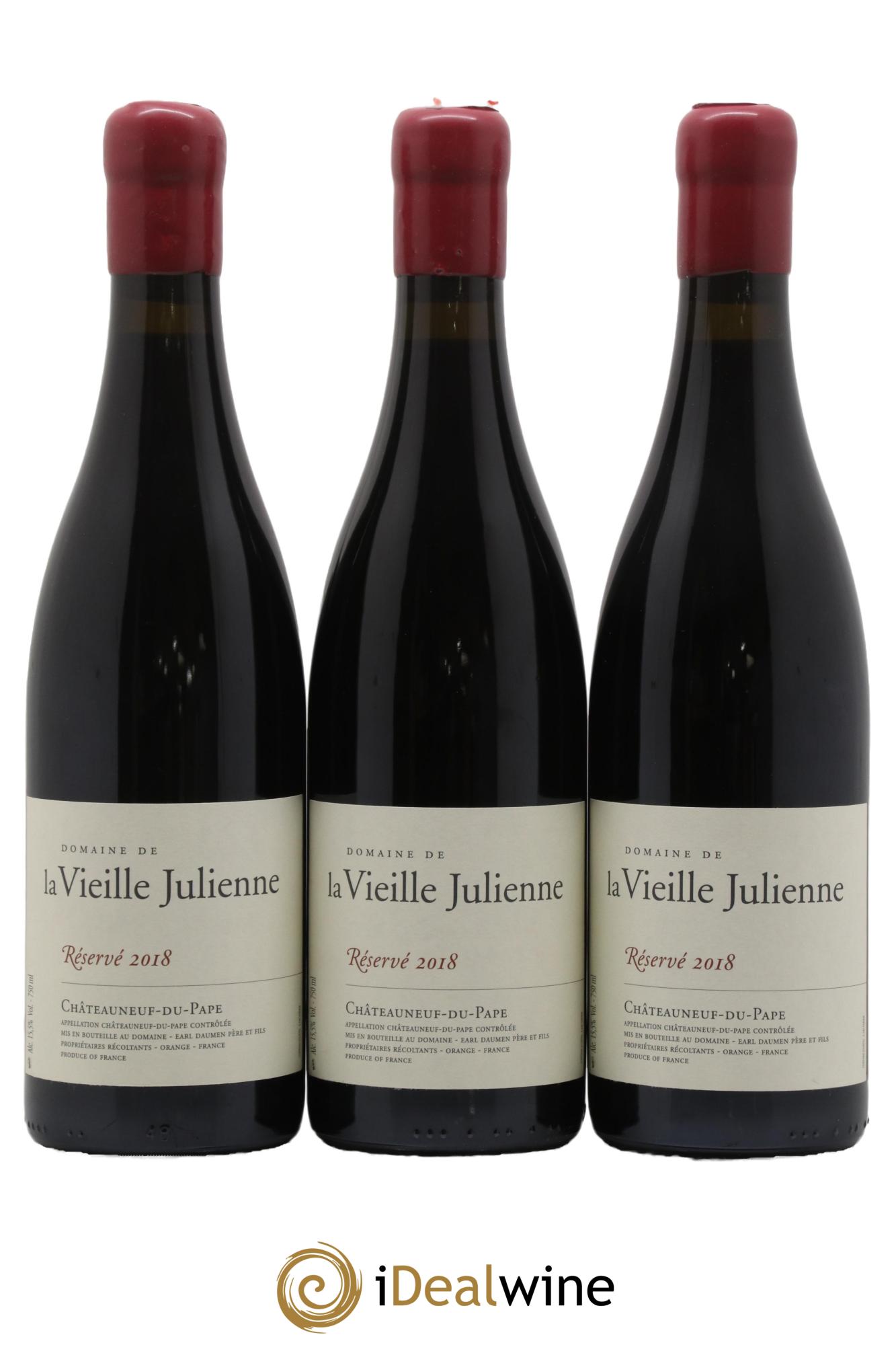 Châteauneuf-du-Pape Vieille Julienne (Domaine de la) Réservé Jean-Paul Daumen 2018 - Lot of 6 bottles - 2