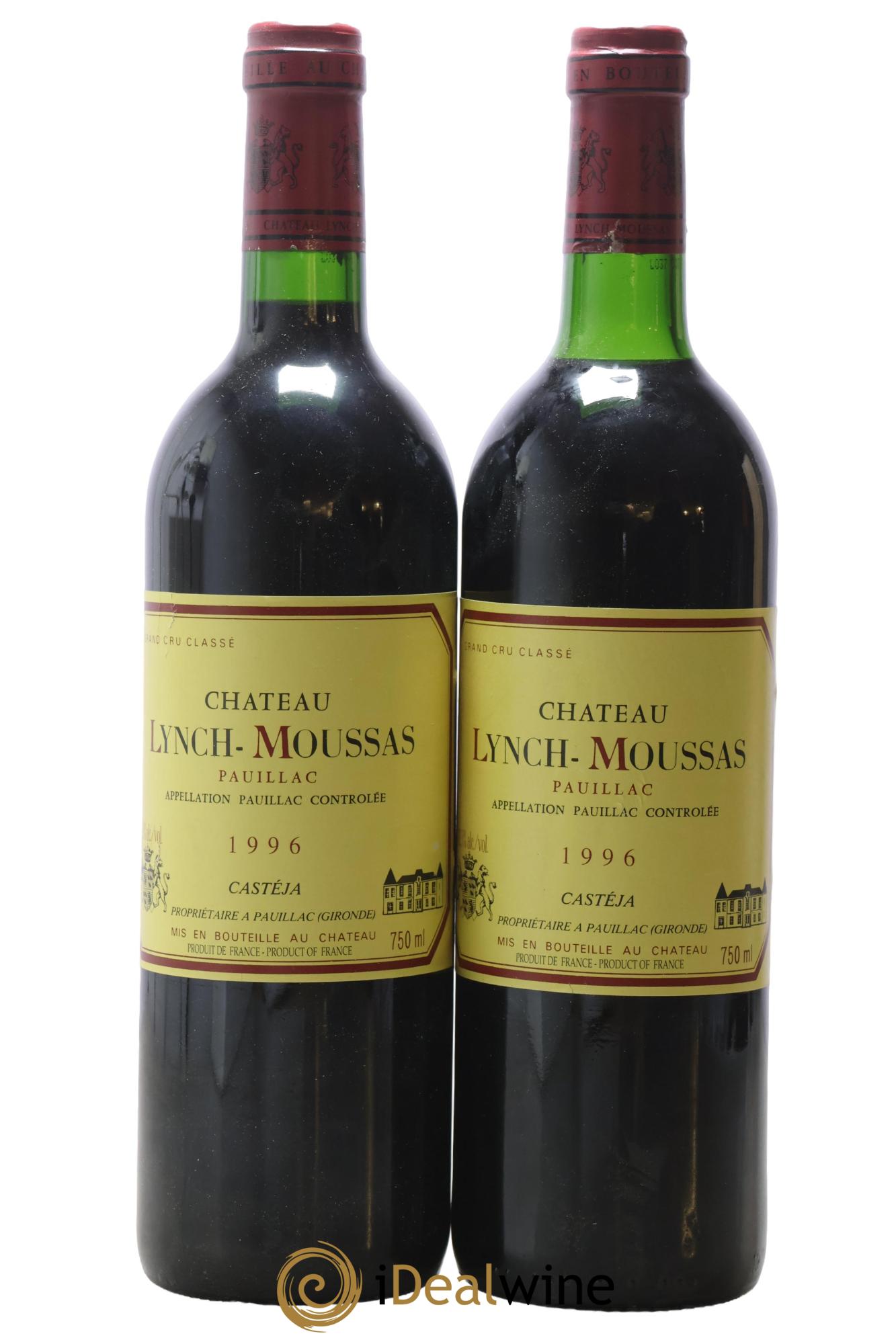 Château Lynch Moussas 5ème Grand Cru Classé 1996 - Lot of 2 bottles - 0