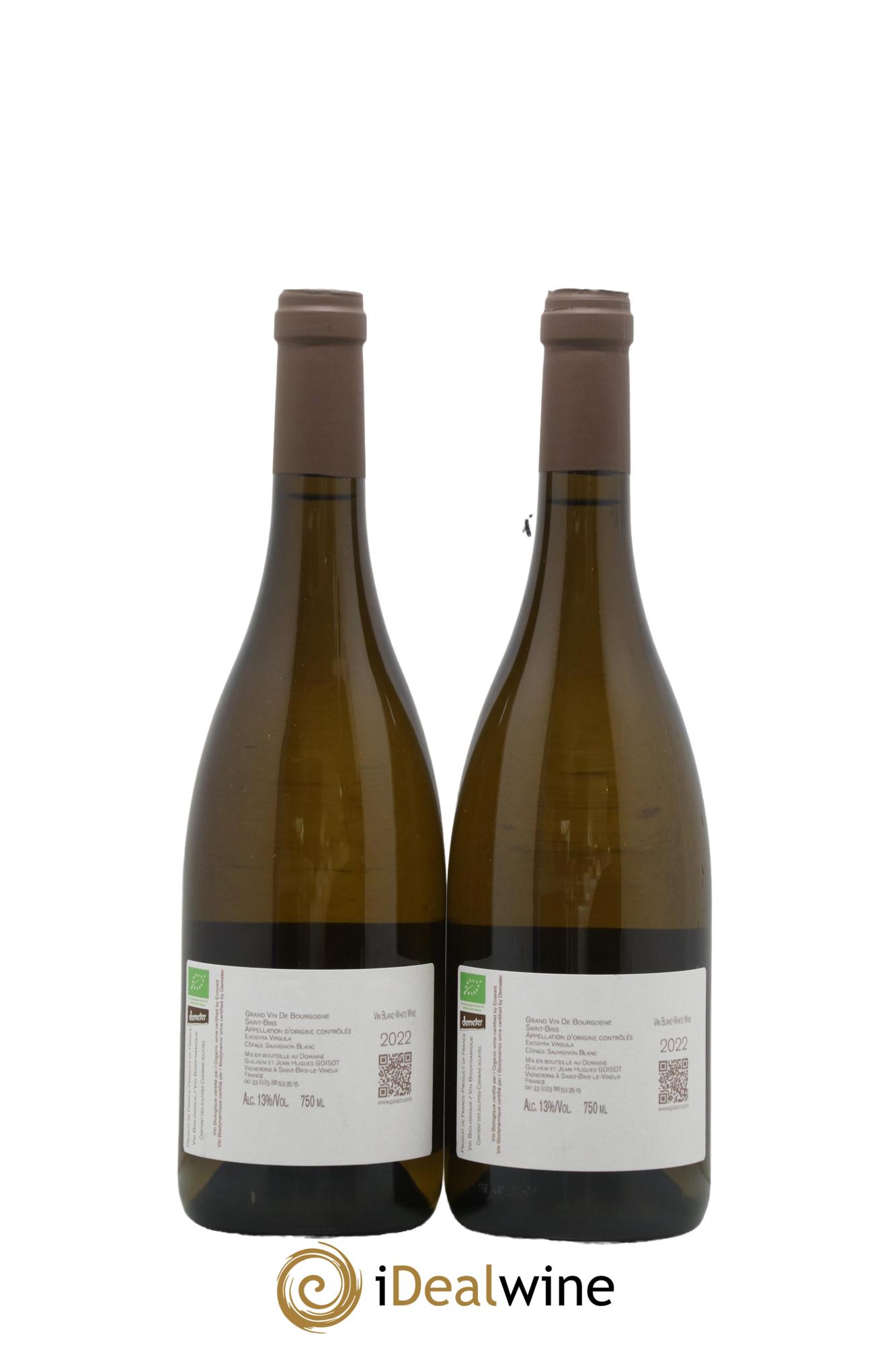 Saint-Bris Exogyra Virgula Goisot 2022 - Lotto di 2 bottiglie - 1