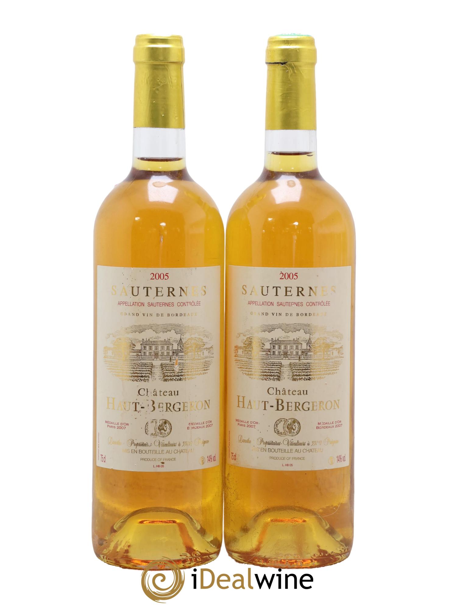Château Haut-Bergeron 2005 - Posten von 2 Flaschen - 0
