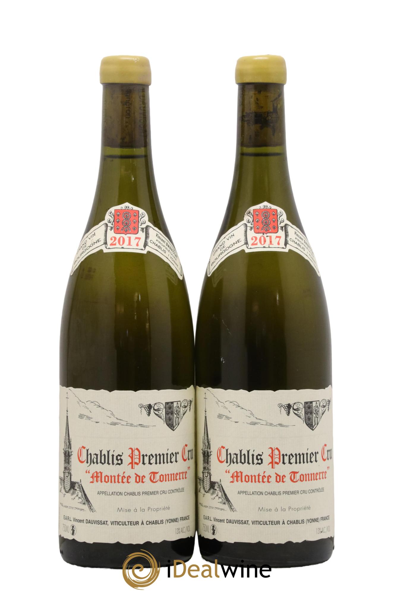 Chablis 1er Cru Montée de Tonnerre Vincent Dauvissat (Domaine) 2017 - Lot de 2 bouteilles - 0