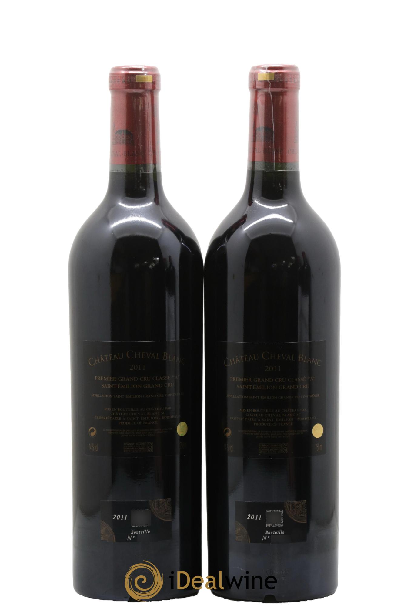 Château Cheval Blanc 1er Grand Cru Classé A 2011 - Lotto di 2 bottiglie - 1