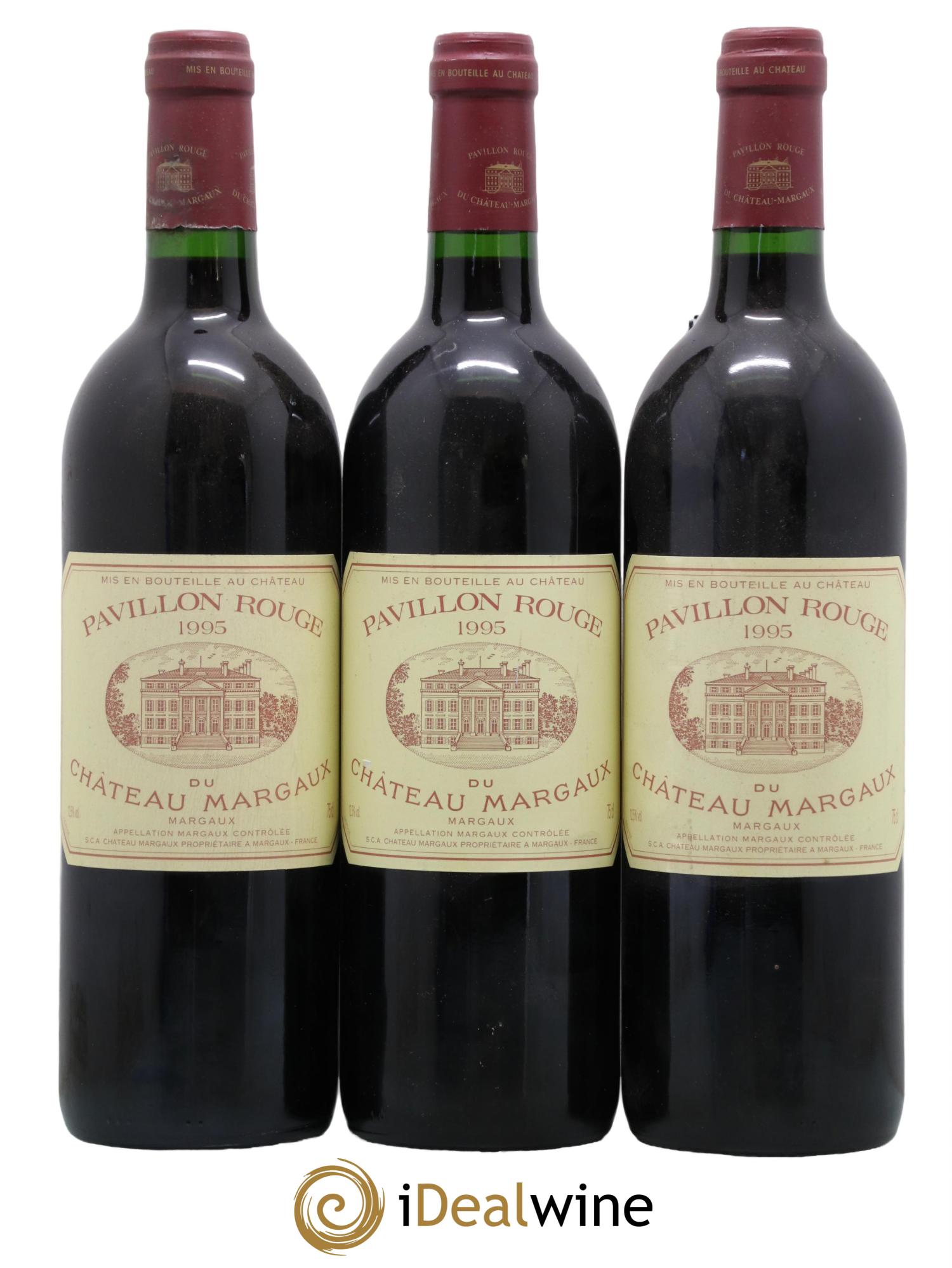 Pavillon Rouge du Château Margaux Second Vin 1995 - Lot de 3 bouteilles - 0