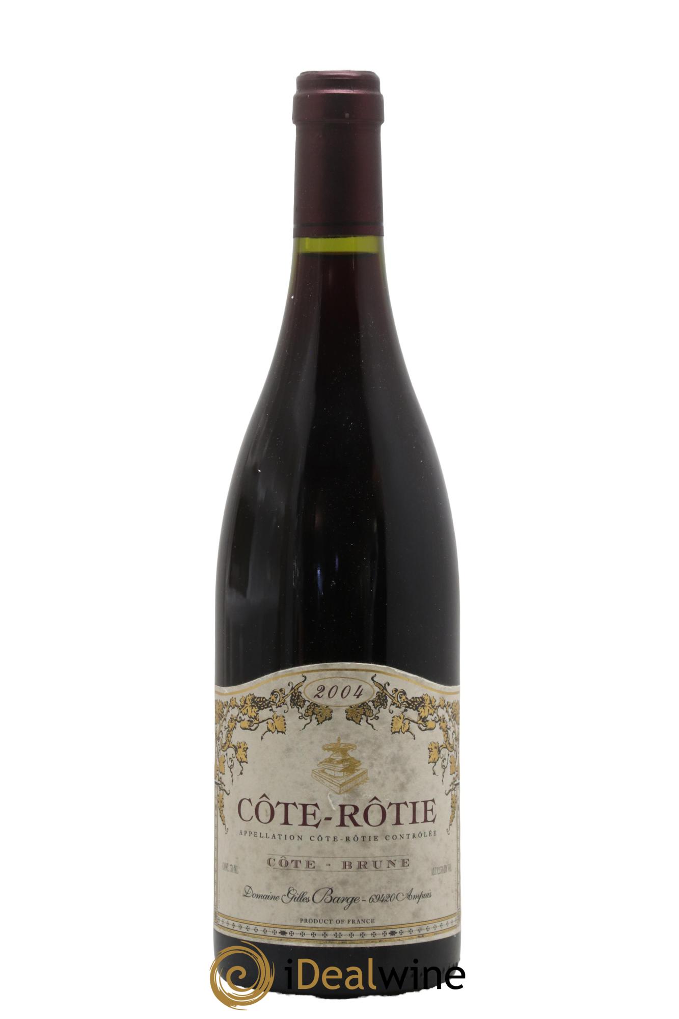 Côte-Rôtie Côte-Brune Barge (Domaine) Côte Brune Domaine Gilles Barge 2004 - Lot de 1 bouteille - 0