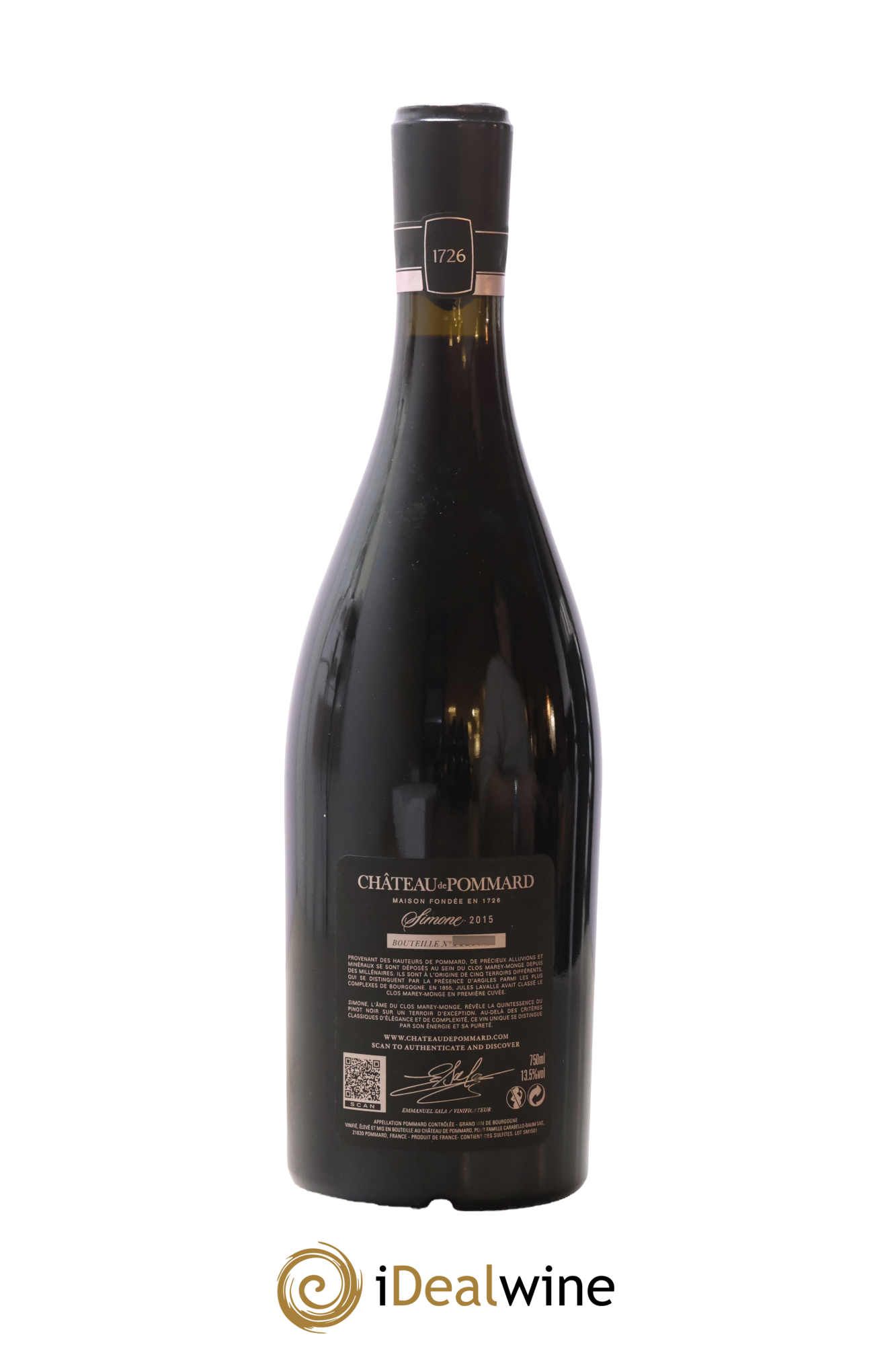Pommard cuvée Simone Château de Pommard 2015 - Lot de 1 bouteille - 1