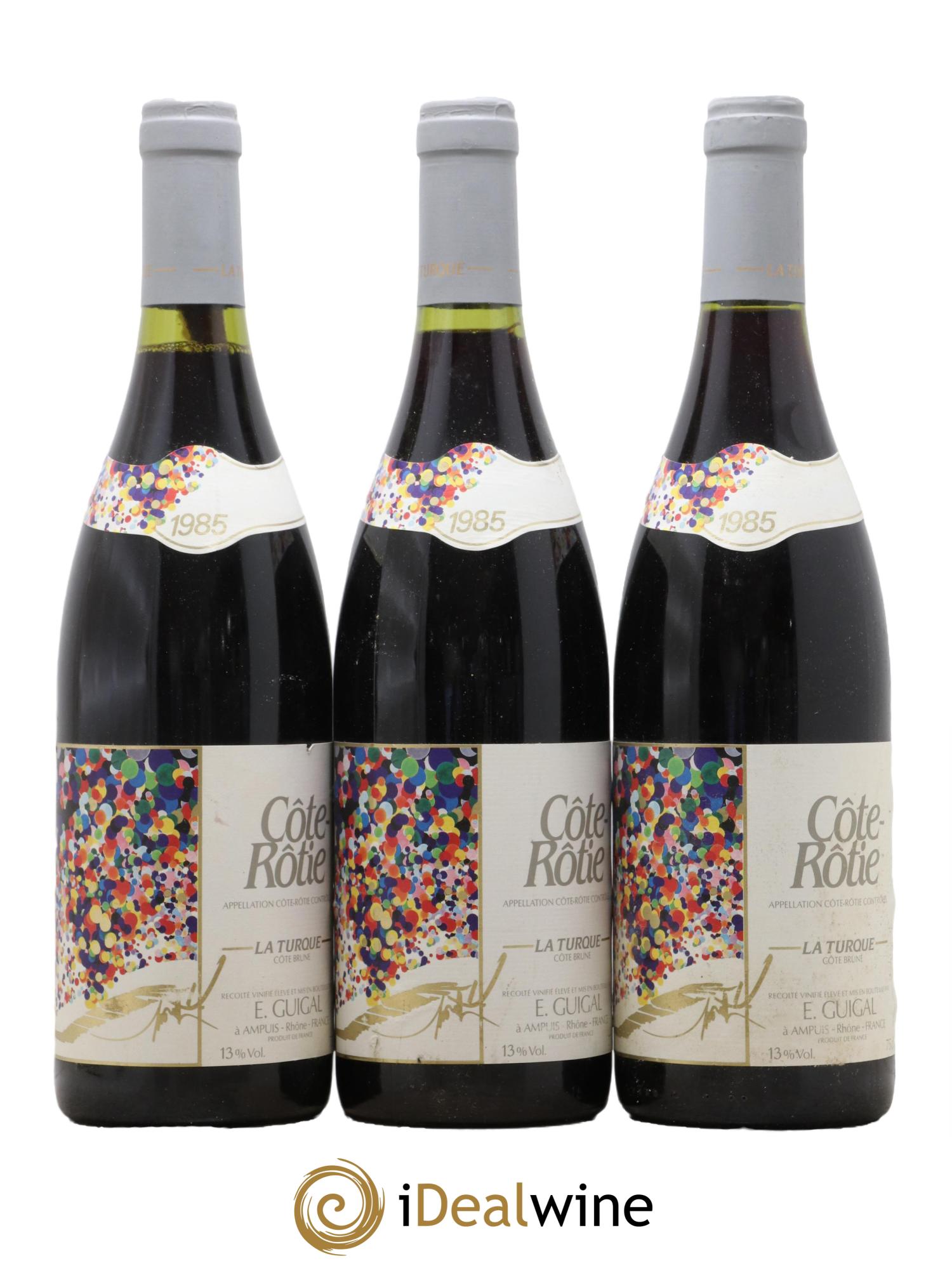 Côte-Rôtie La Turque Guigal 1985 - Lot de 3 bouteilles - 0