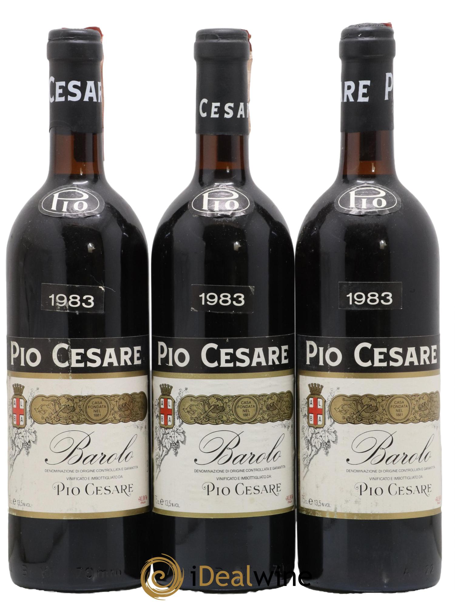 Barolo DOCG Pio Cesare 1983 - Lotto di 3 bottiglie - 0