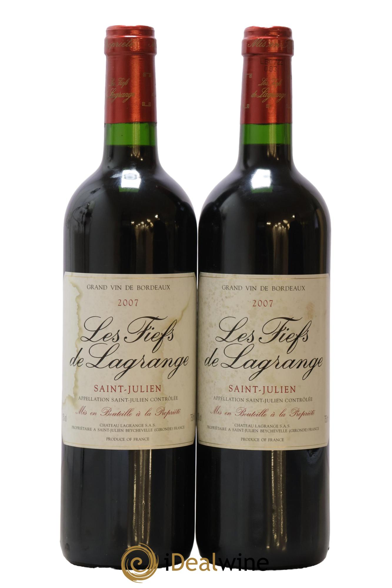Les Fiefs de Lagrange Second Vin 2007 - Lot de 2 bouteilles - 0