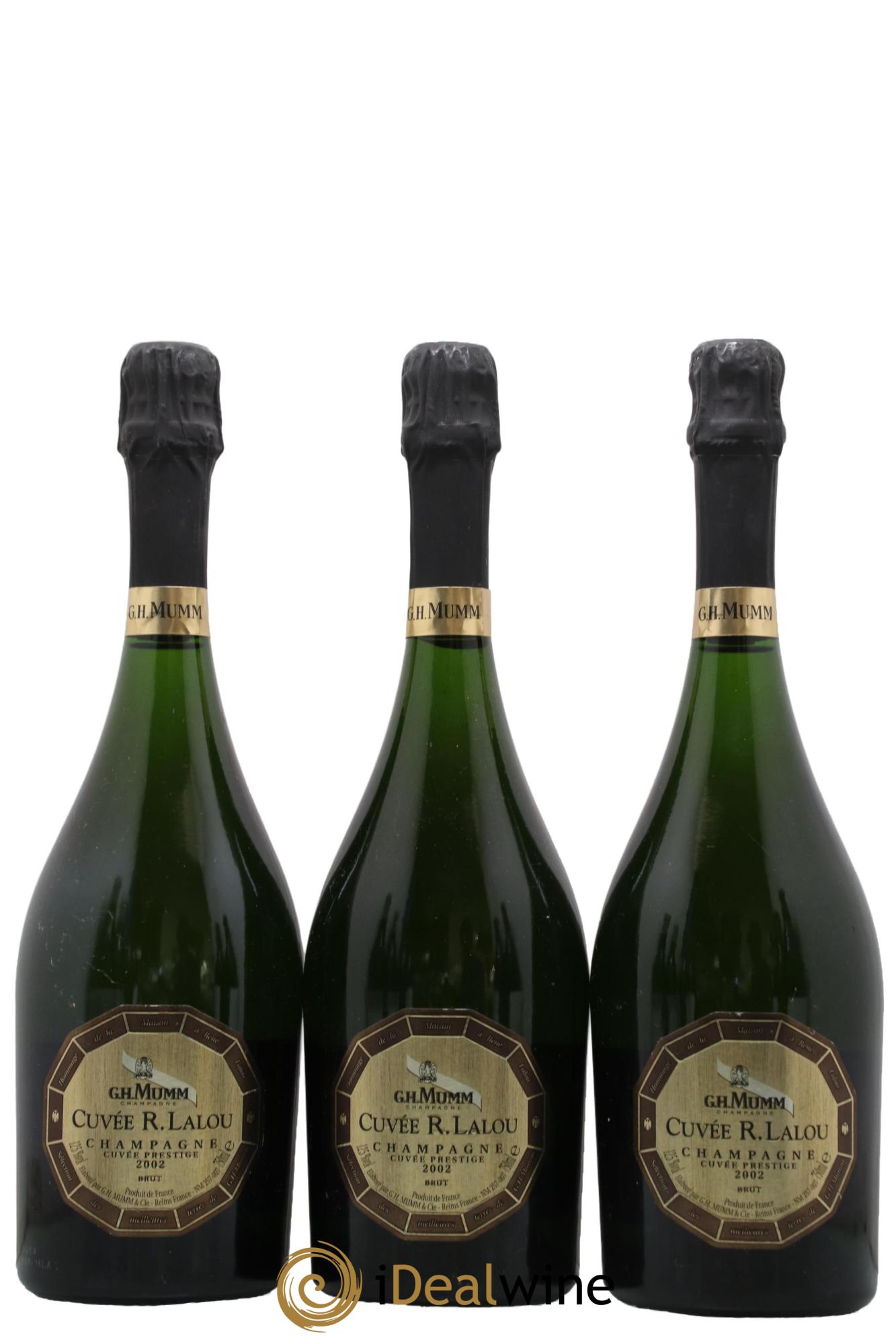 René Lalou Mumm 2002 - Posten von 3 Flaschen - 0