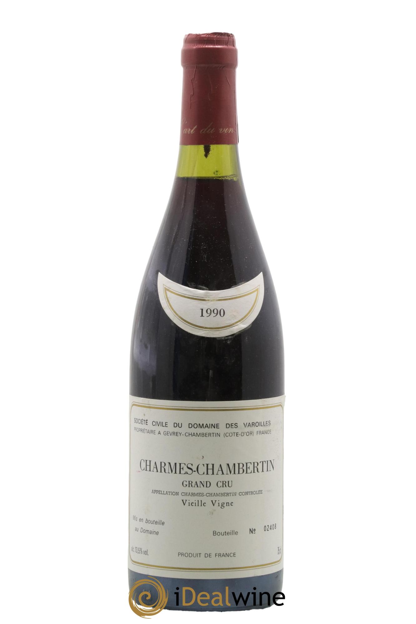 Charmes-Chambertin Grand Cru Vieilles Vignes Domaine des Varoilles 1990 - Lot de 1 bouteille - 0