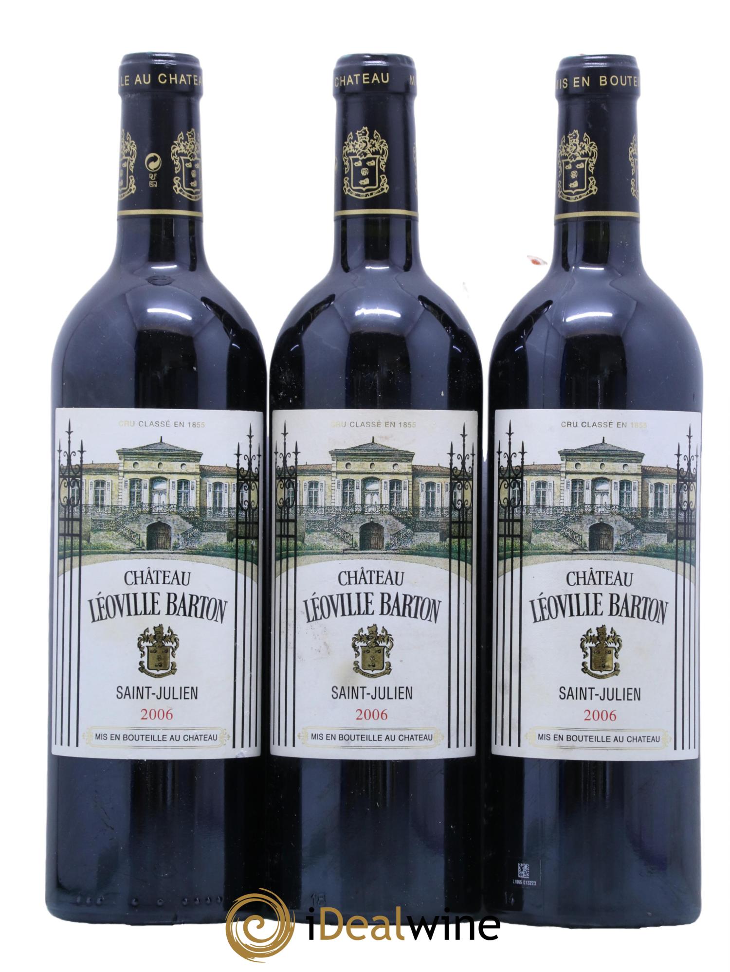 Château Léoville Barton 2ème Grand Cru Classé 2006 - Lot de 3 bouteilles - 0