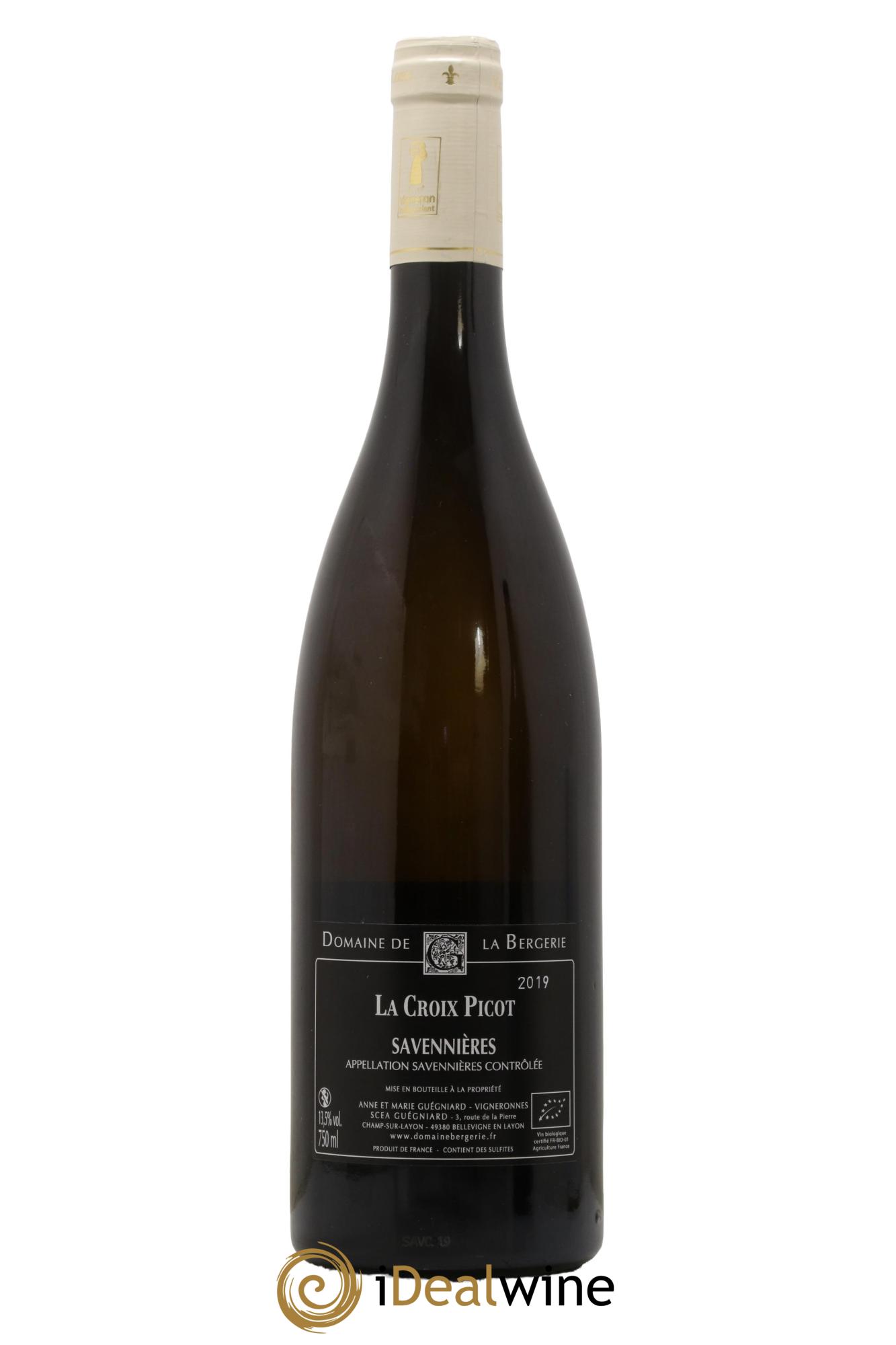 Savennières Domaine De La Bergerie La Croix Picot 2019 - Lot de 1 bouteille - 1