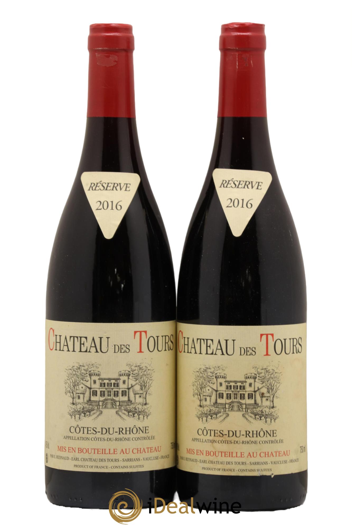 Côtes-du-Rhône Château des Tours Emmanuel Reynaud 2016 - Lot de 2 bouteilles - 0