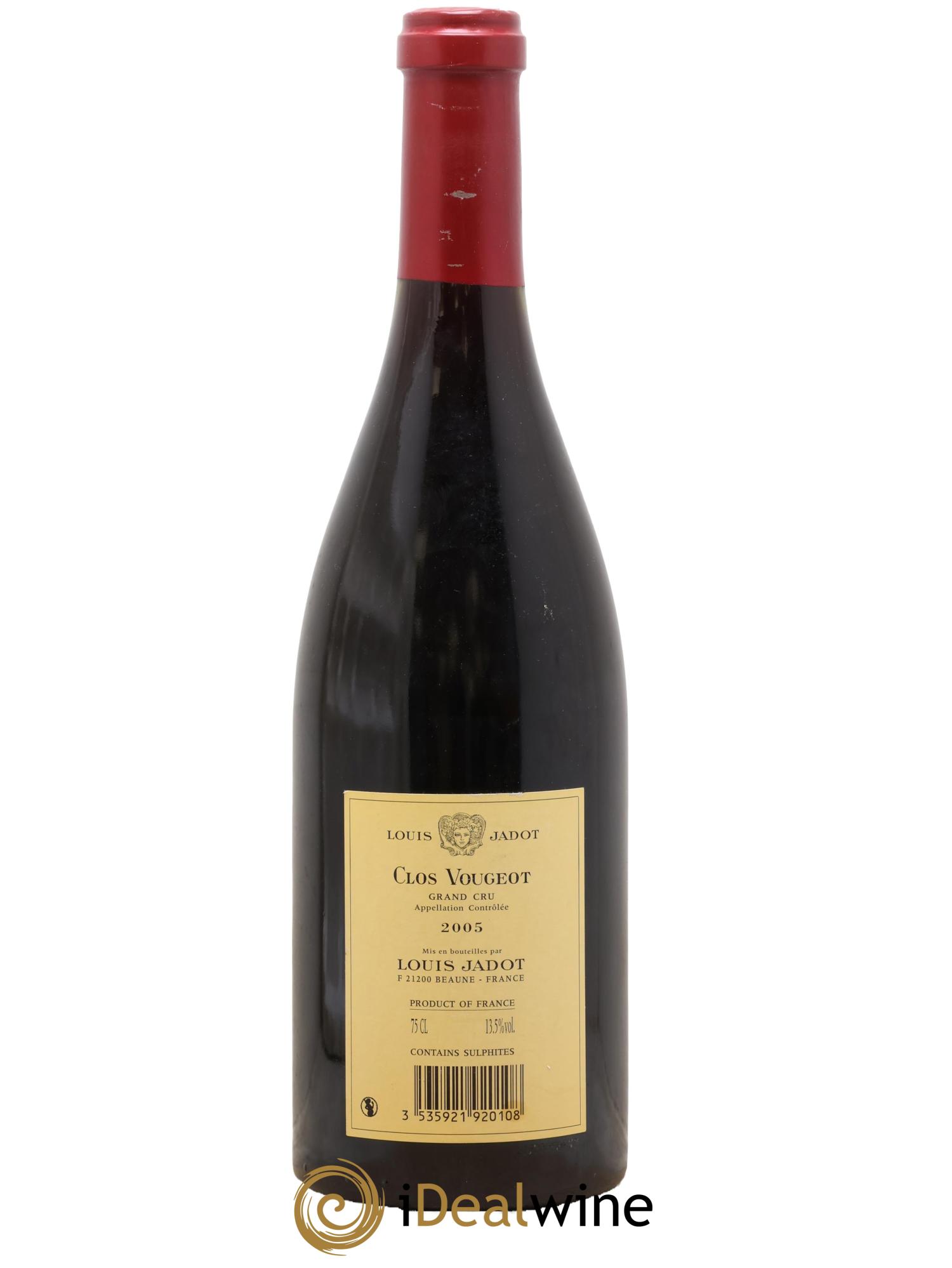 Clos de Vougeot Grand Cru Louis Jadot (Domaine) 2005 - Lot de 1 bouteille - 1