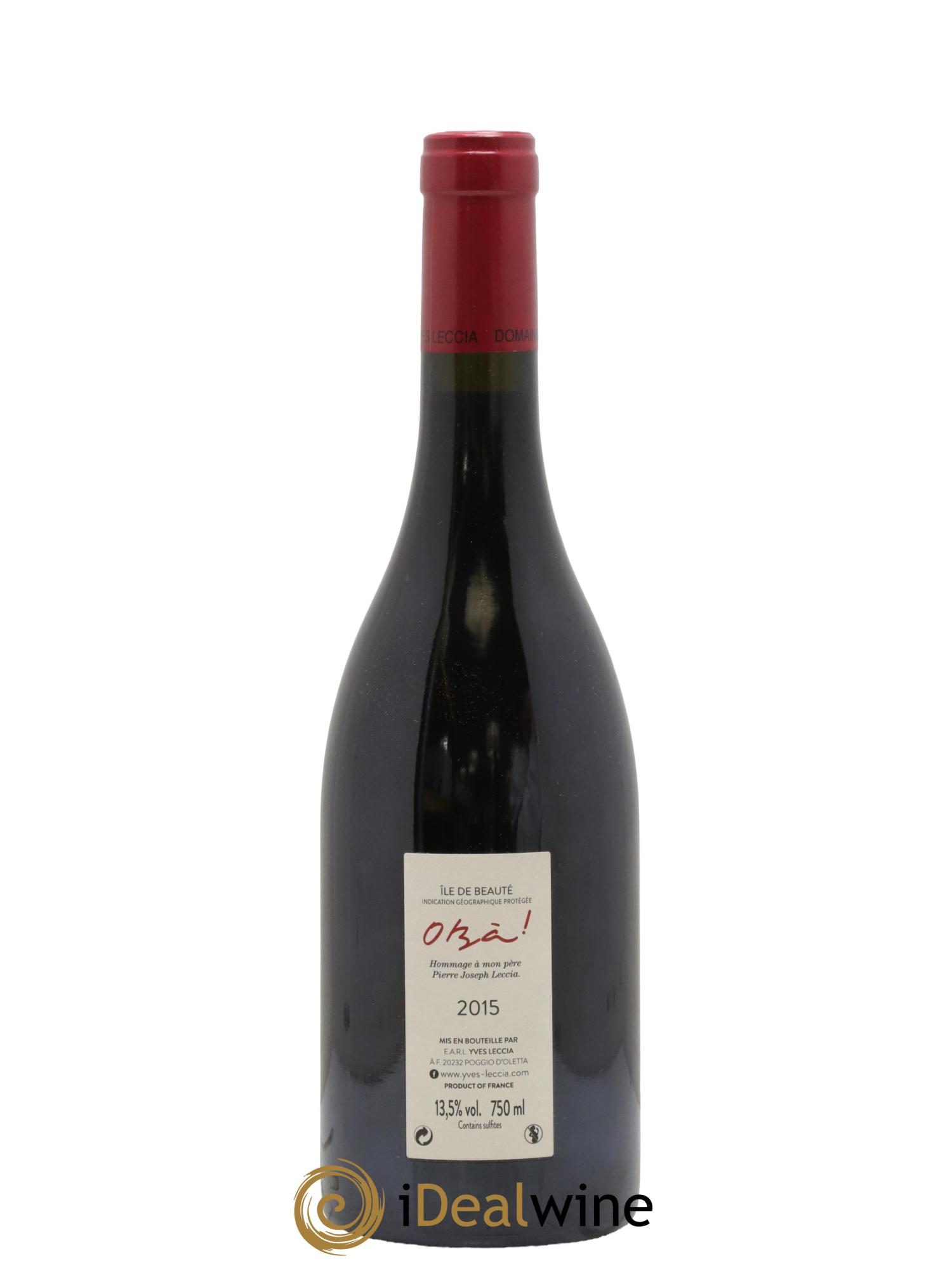 IGP Ile de Beauté O Bà ! Yves Leccia 2015 - Lot de 1 bouteille - 1