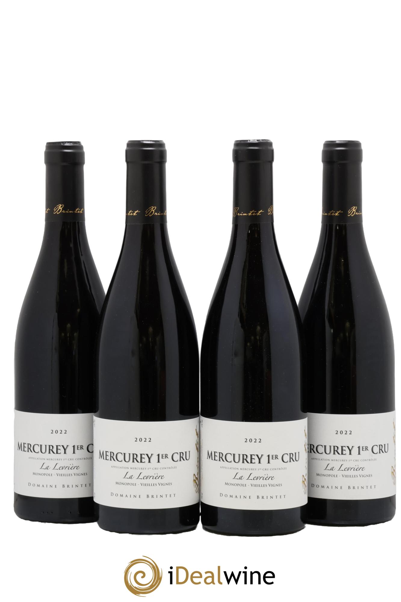 Mercurey 1er Cru La Levriere Domaine Brintet 2022 - Lot of 4 bottles - 0