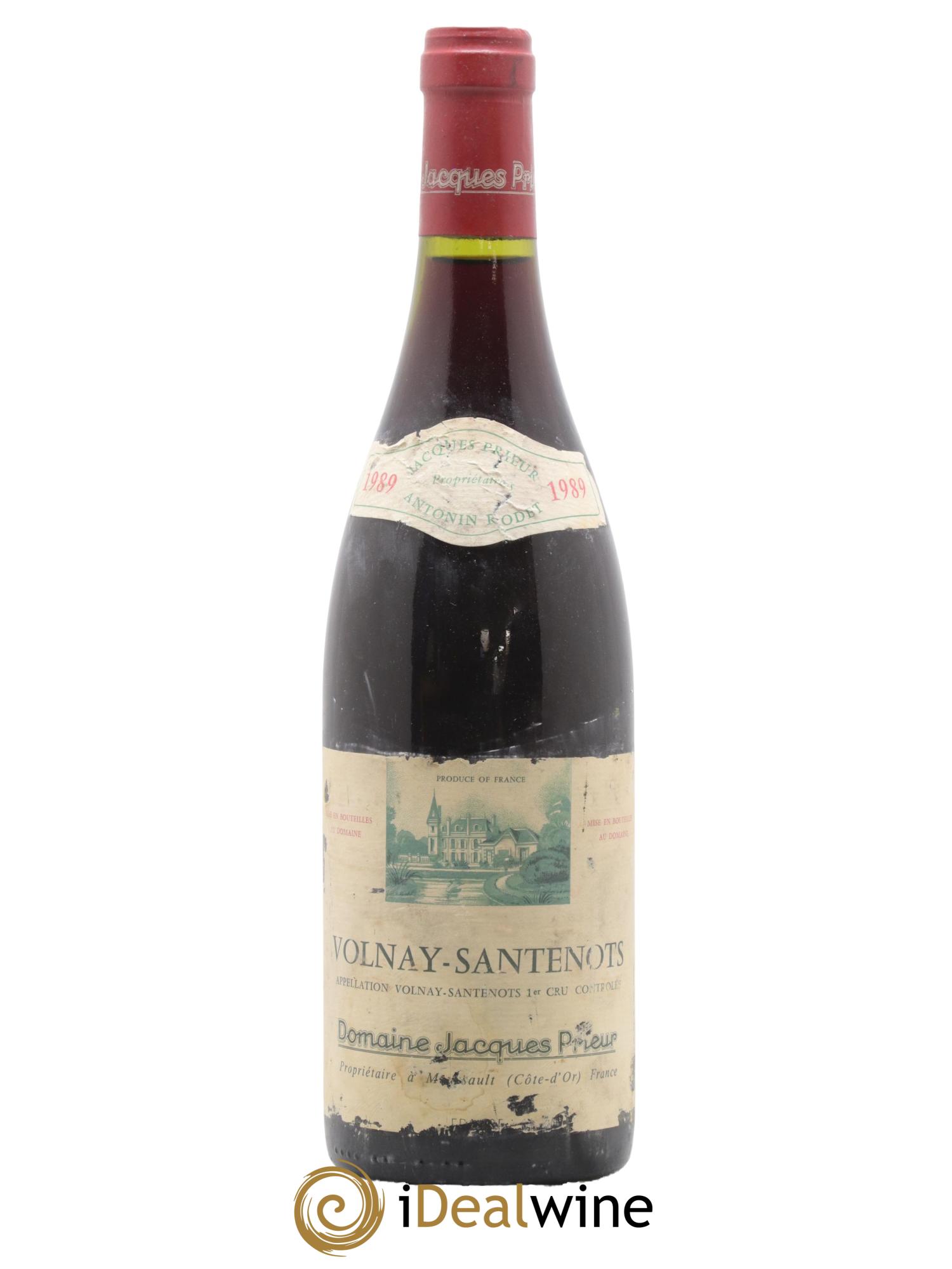 Volnay 1er Cru Santenots Jacques Prieur (Domaine) 1989 - Lot de 1 bouteille - 0