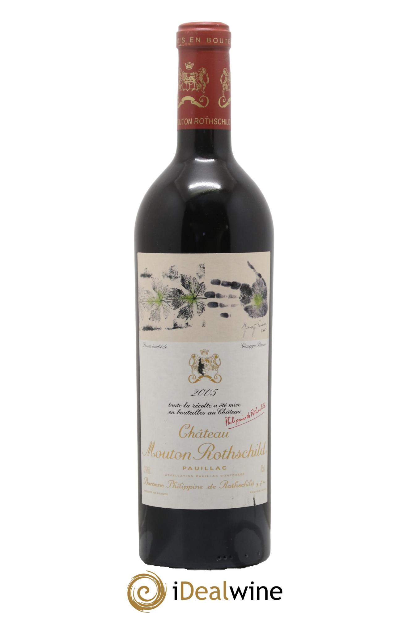 Château Mouton Rothschild 1er Grand Cru Classé 2005 - Lot de 1 bouteille - 0