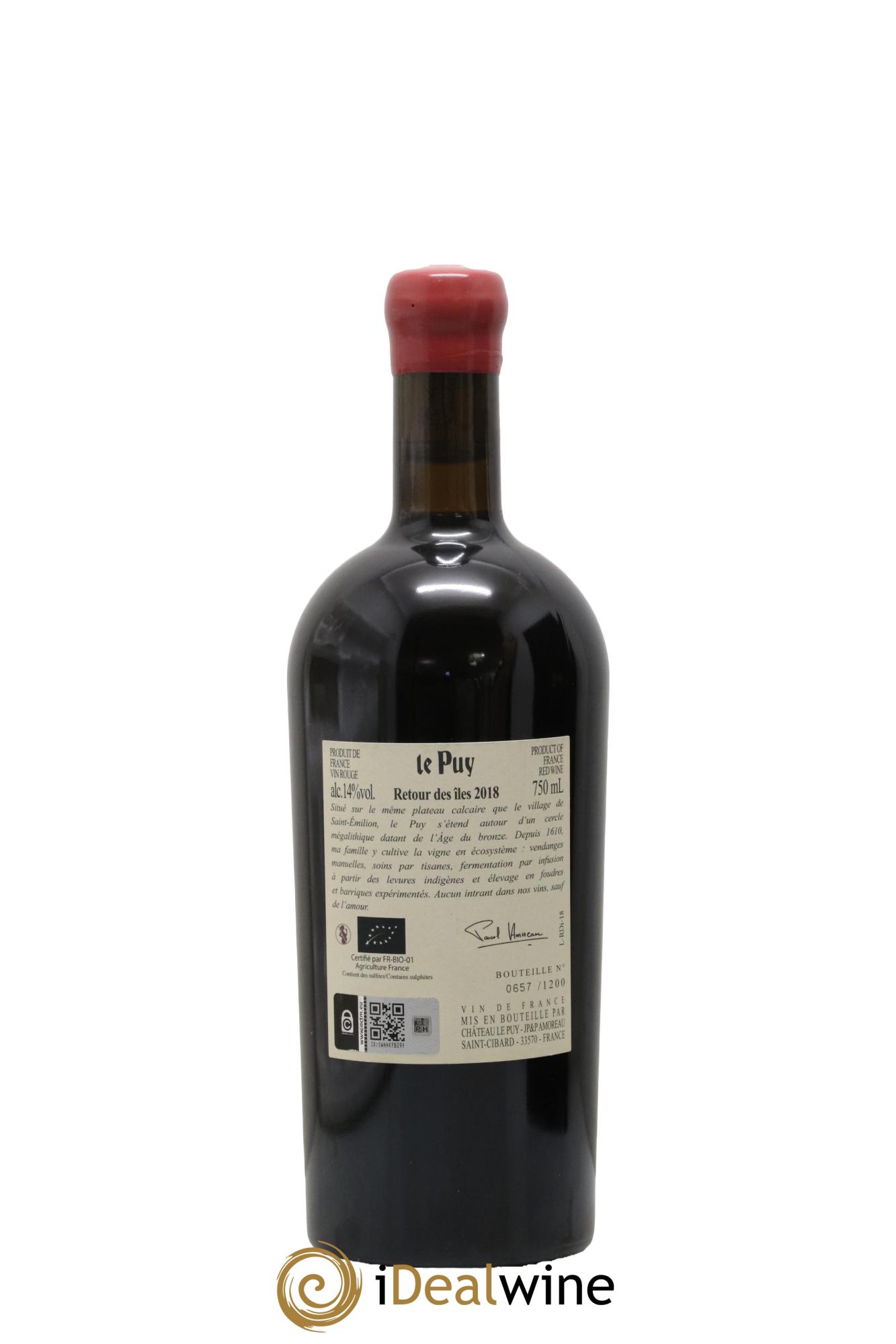 Le Puy - Retour des Iles 2018 - Lot of 1 bottle - 2