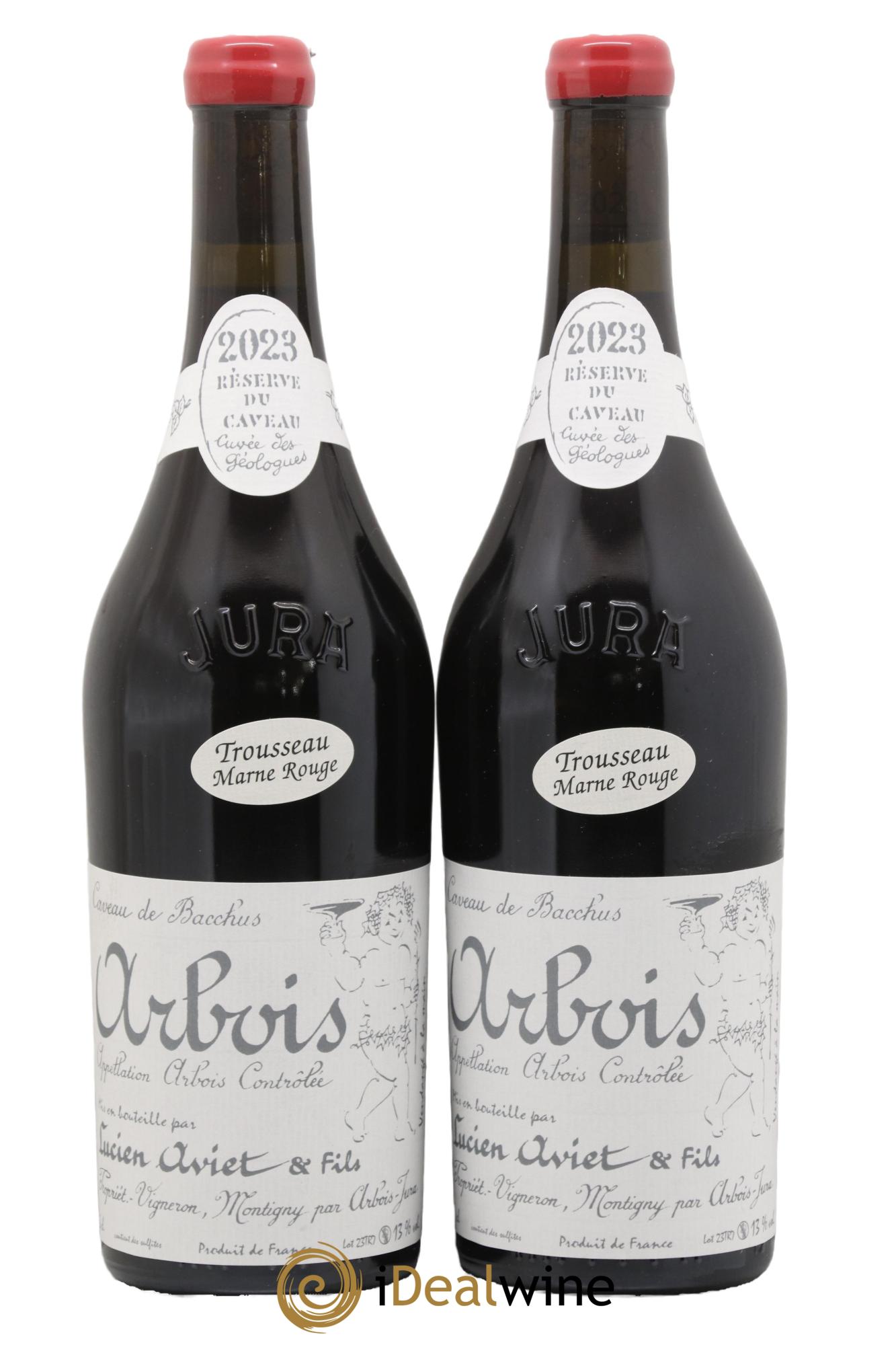 Arbois Trousseau Marne Rouge Cuvée des Géologues Lucien Aviet (Domaine) 2023 - Posten von 2 Flaschen - 0