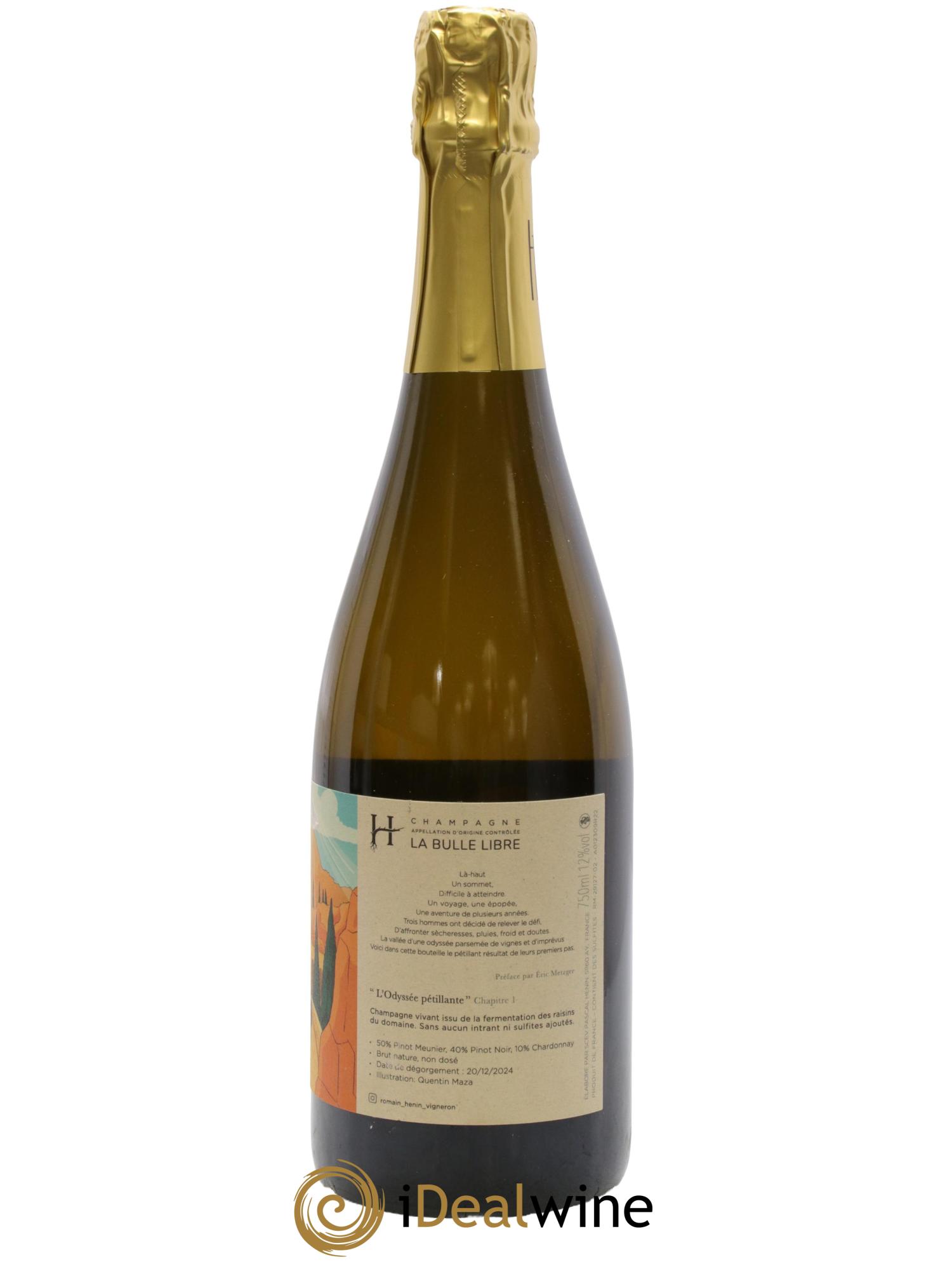 Champagne L'Odyssée Pétillante Romain Henin - Lot de 1 bouteille - 1