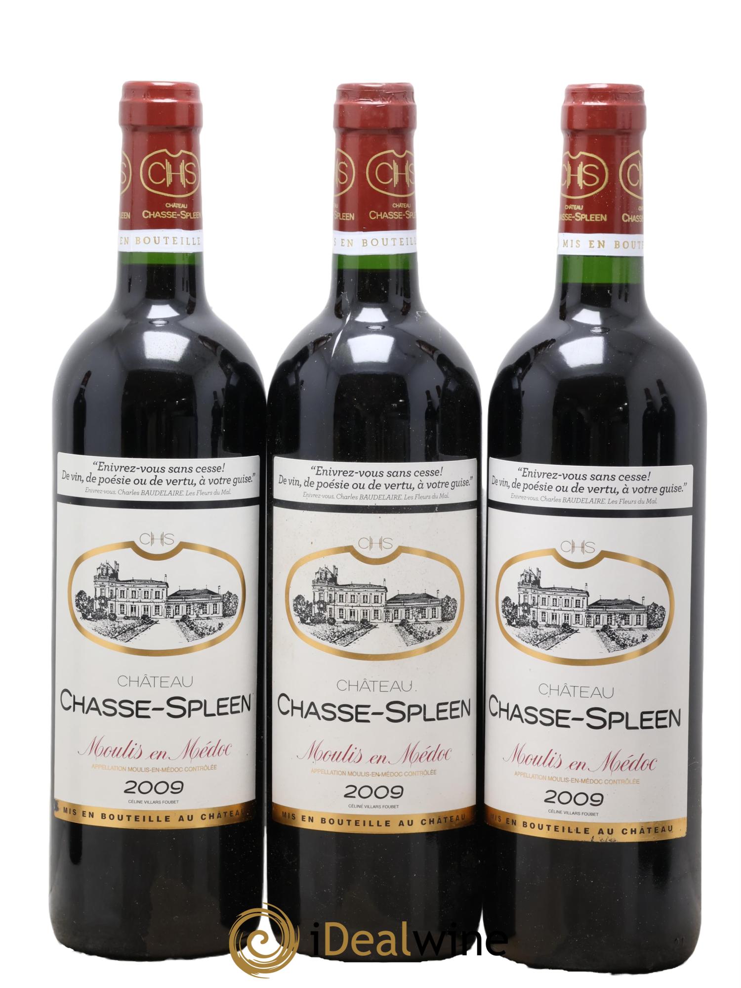 Château Chasse Spleen 2009 - Lot of 12 bottles - 3